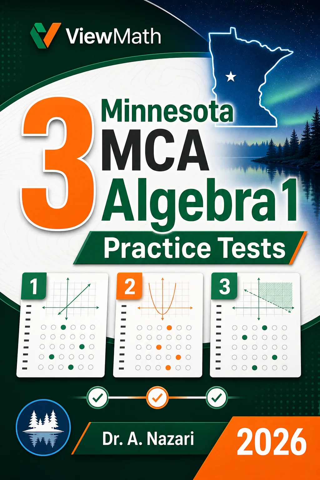 3 Minnesota MCA Algebra 1 Math Practice Tests