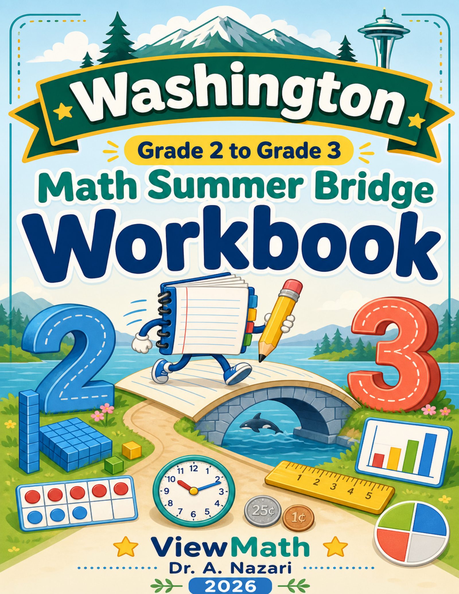Washington Grade 2 to Grade 3 Math Summer Bridge Workbook