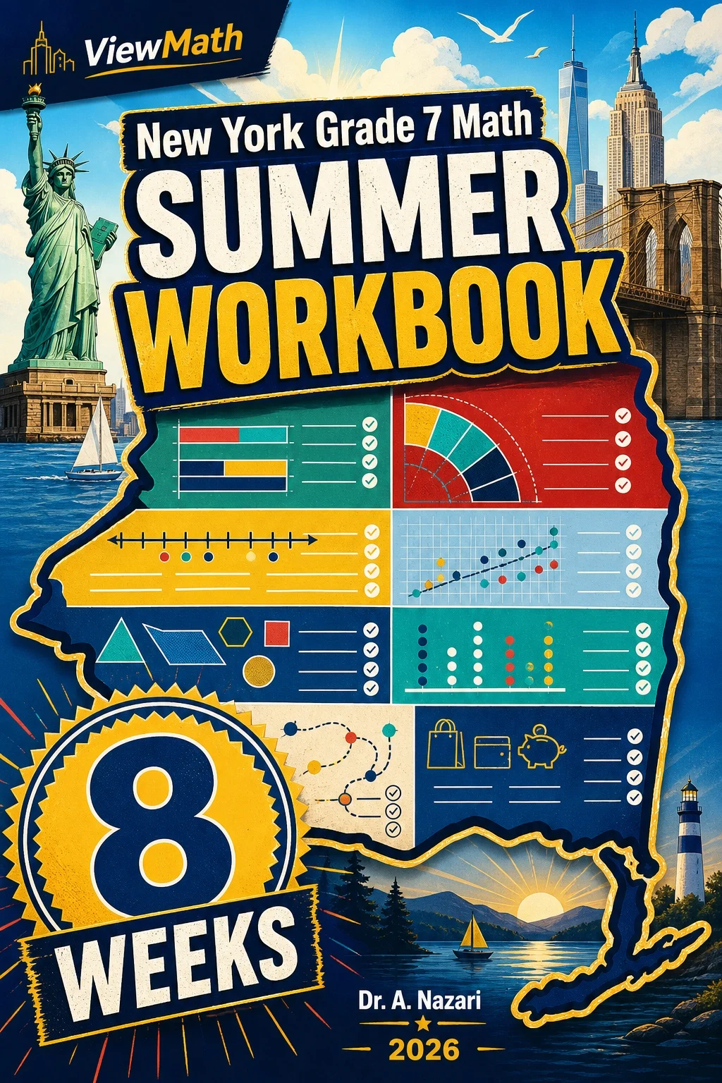 New York NYS Math Test Grade 7 Math Summer Review Workbook