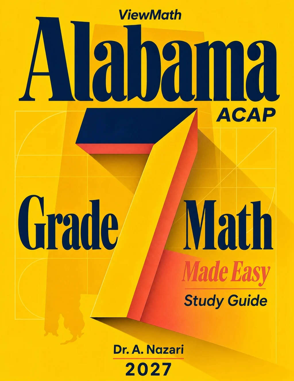 Alabama ACAP Grade 7 Math Learn & Test Bundle: 3 Guides, Workbook & 25 Tests