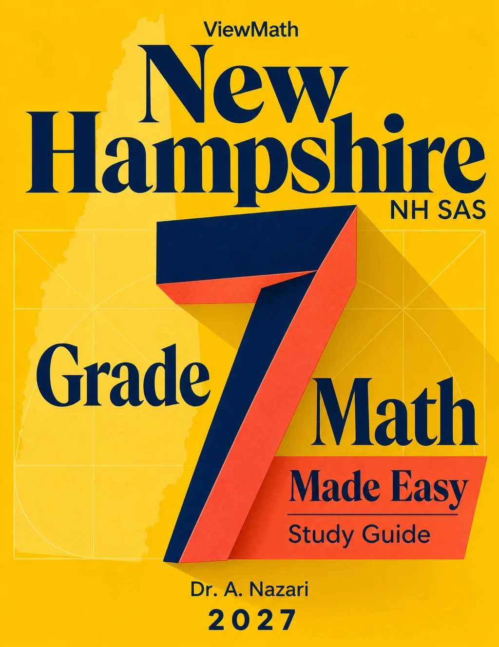 New Hampshire NH SAS Grade 7 Math Learn & Test Bundle: 7 Books & 25 Tests