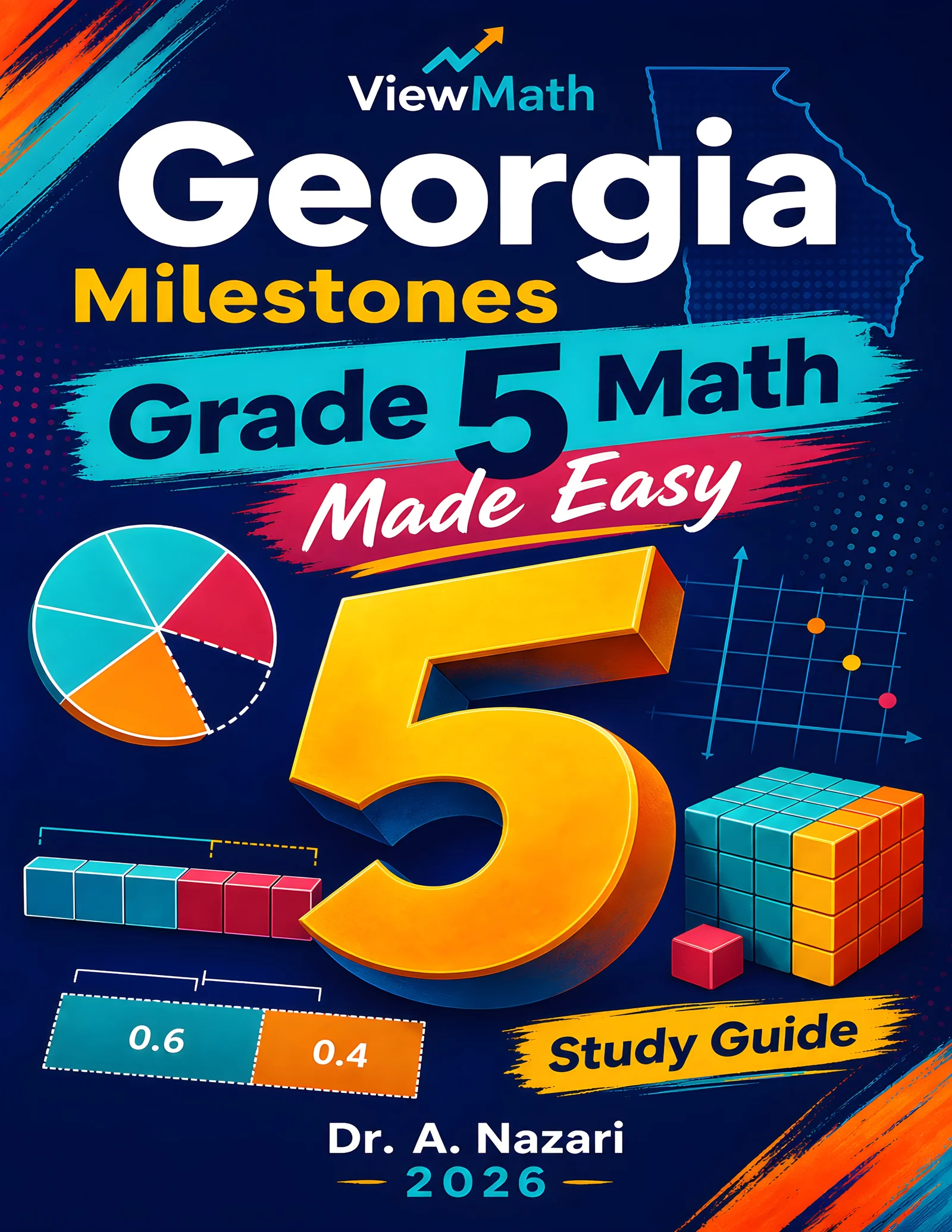 Georgia Milestones Grade 5 Math Learn & Test Bundle: 7 Books & 25 Tests
