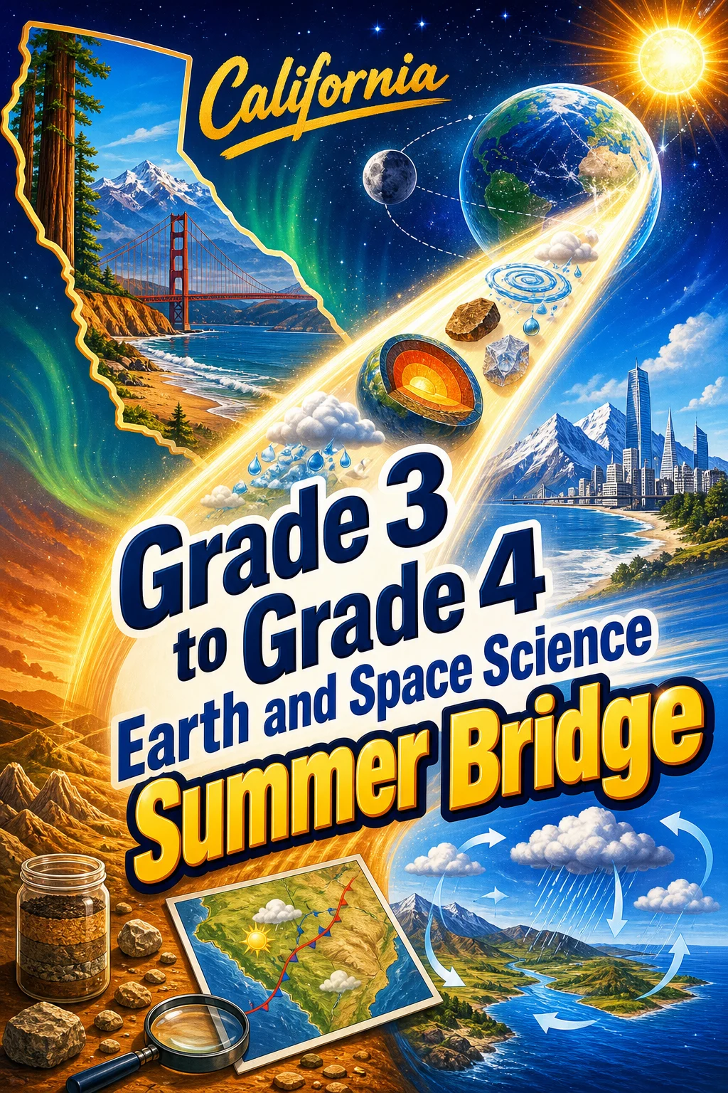 California Grade 3 to Grade 4 Earth and Space Science Summer Bridge