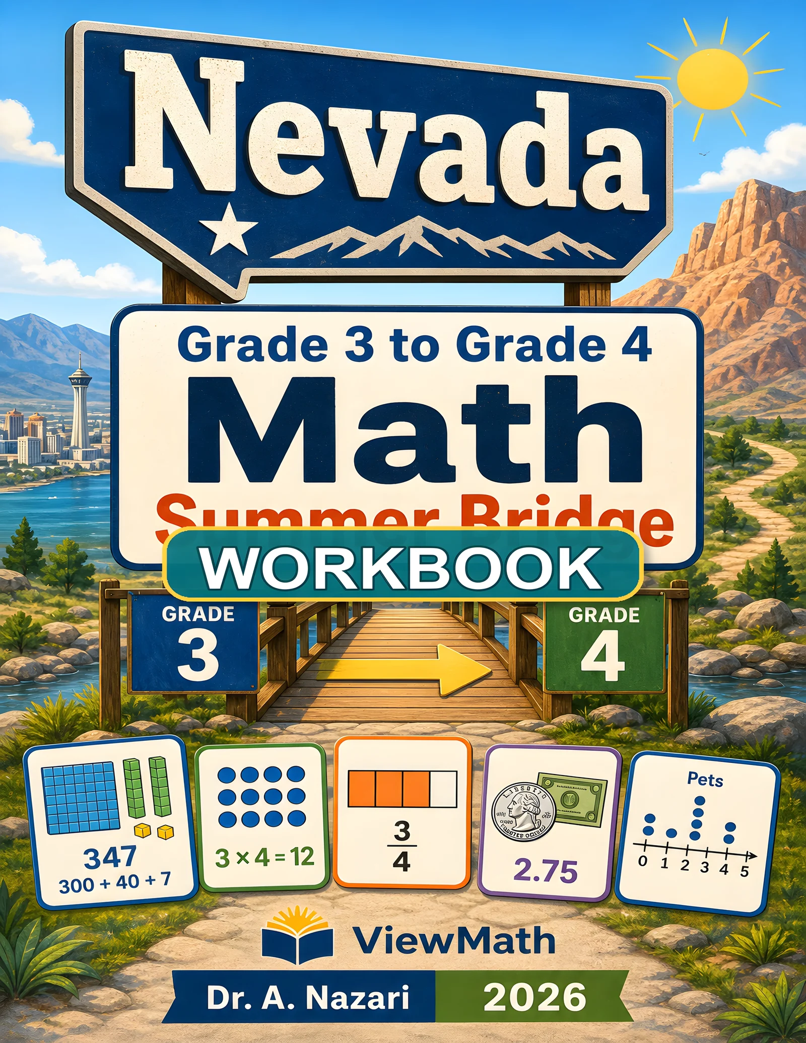 Nevada SBAC Grade 3 Math Summer Bridge Workbook