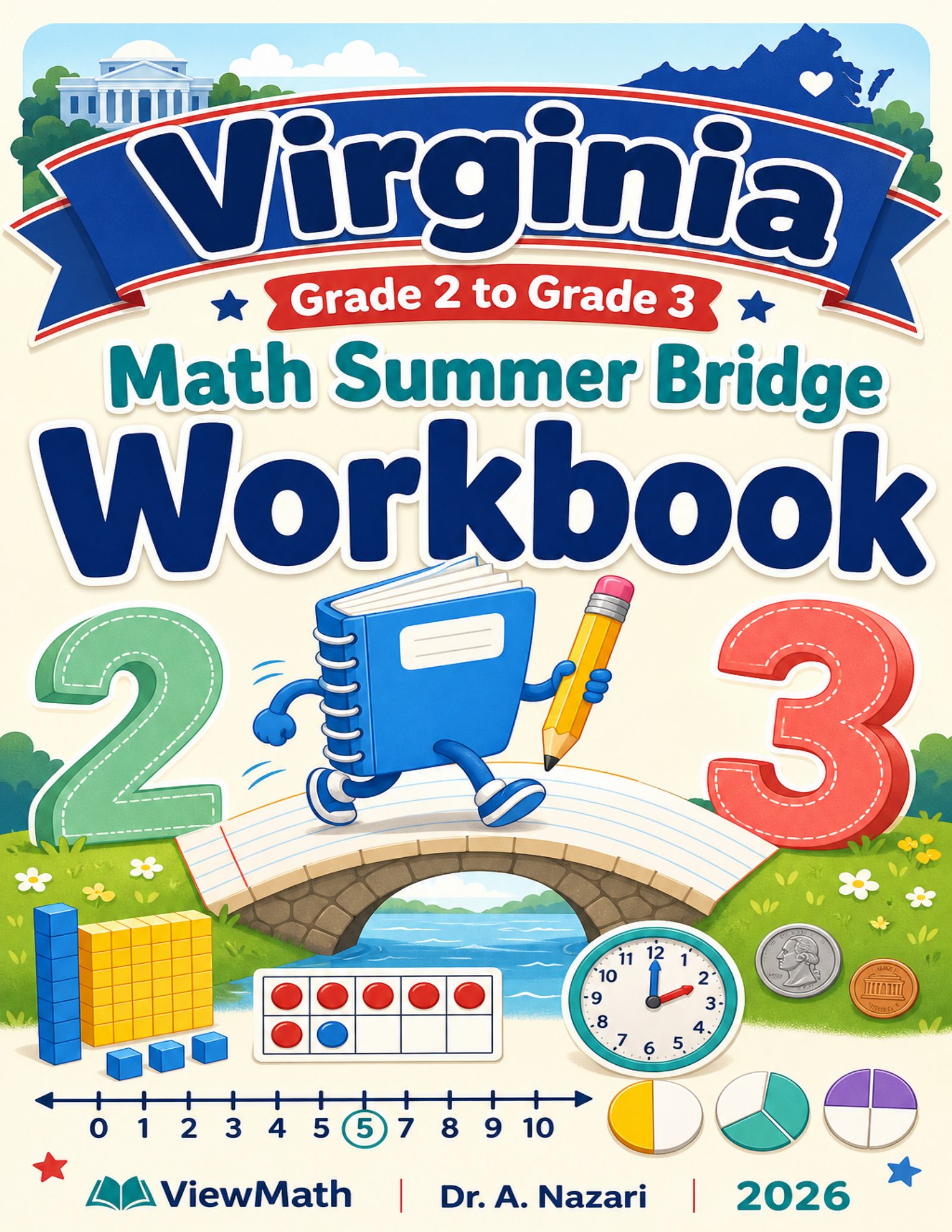 Virginia Grade 2 to Grade 3 Math Summer Bridge Workbook