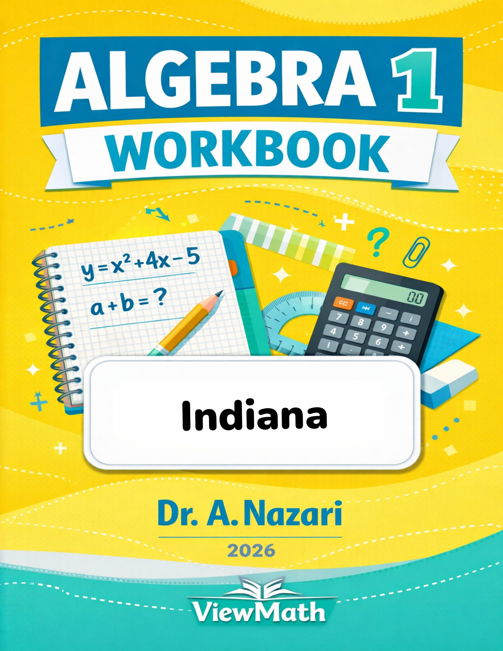Indiana ILEARN Algebra 1 Math Workbook
