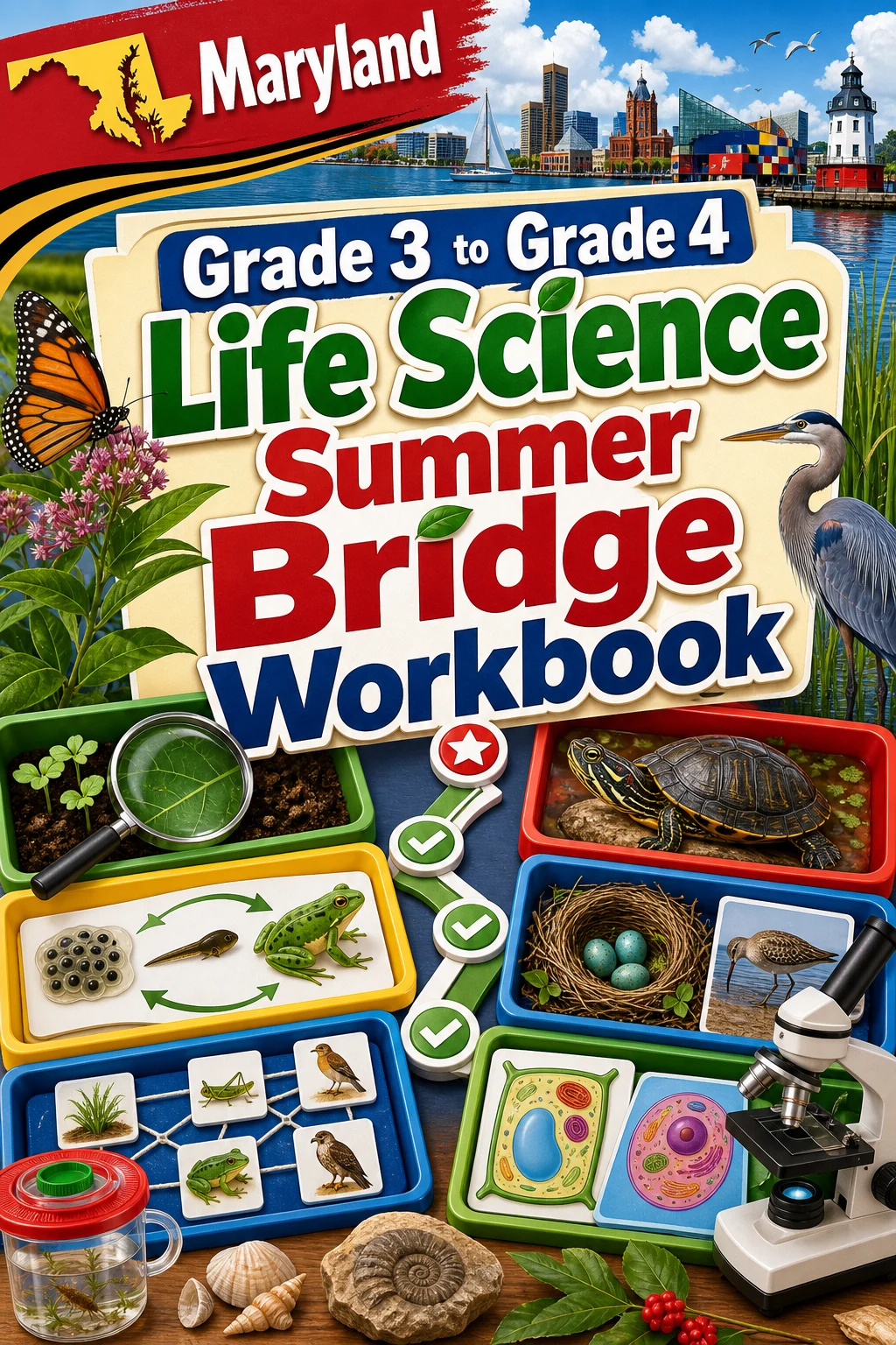 Maryland Grade 3 to Grade 4 Life Science Summer Bridge Workbook