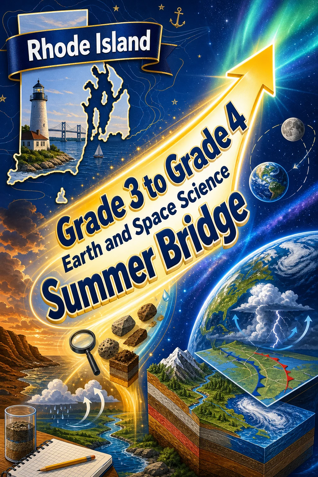 Rhode Island Grade 3 to Grade 4 Earth and Space Science Summer Bridge