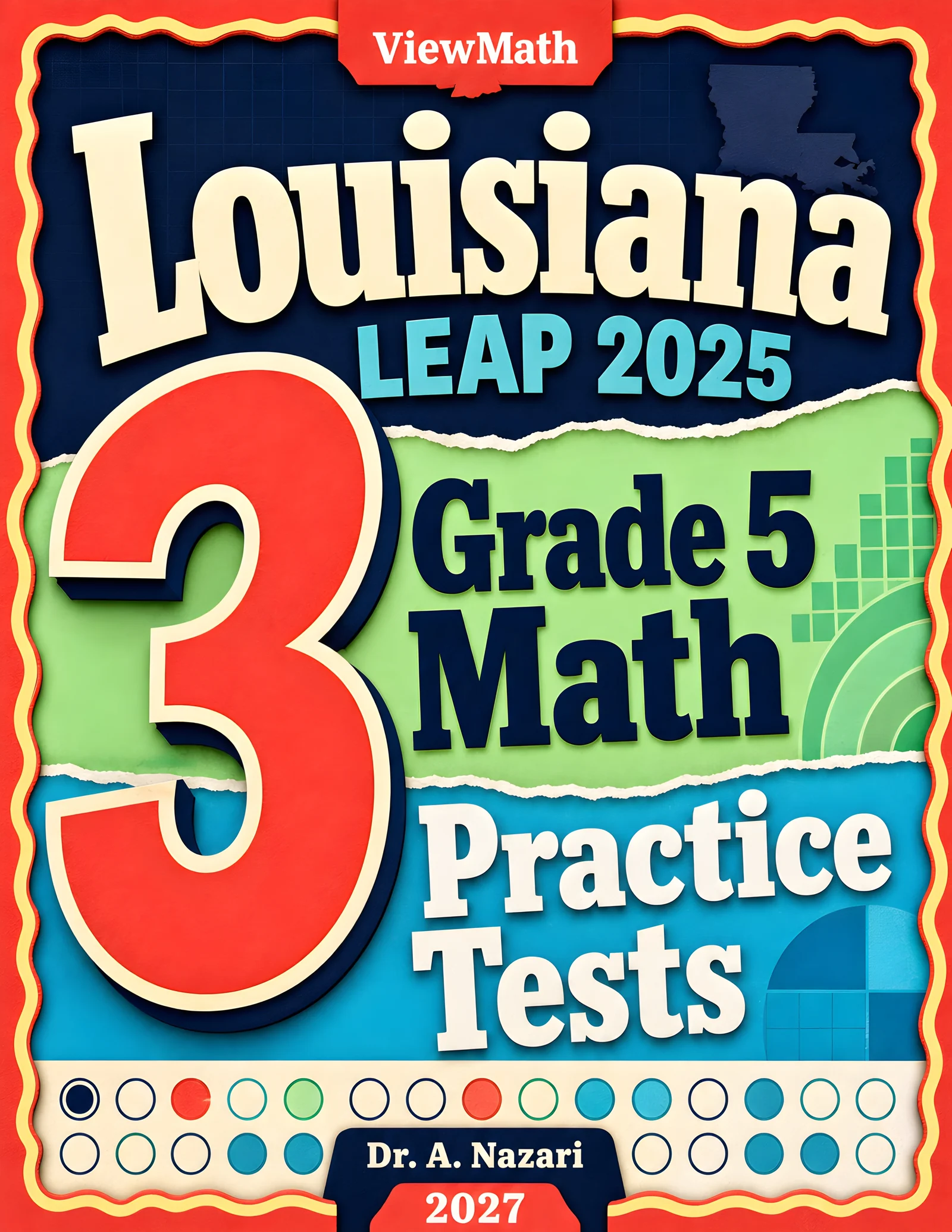 Louisiana LEAP 2025 Grade 5 Math Practice Tests Bundle: 25 Full-Length Tests