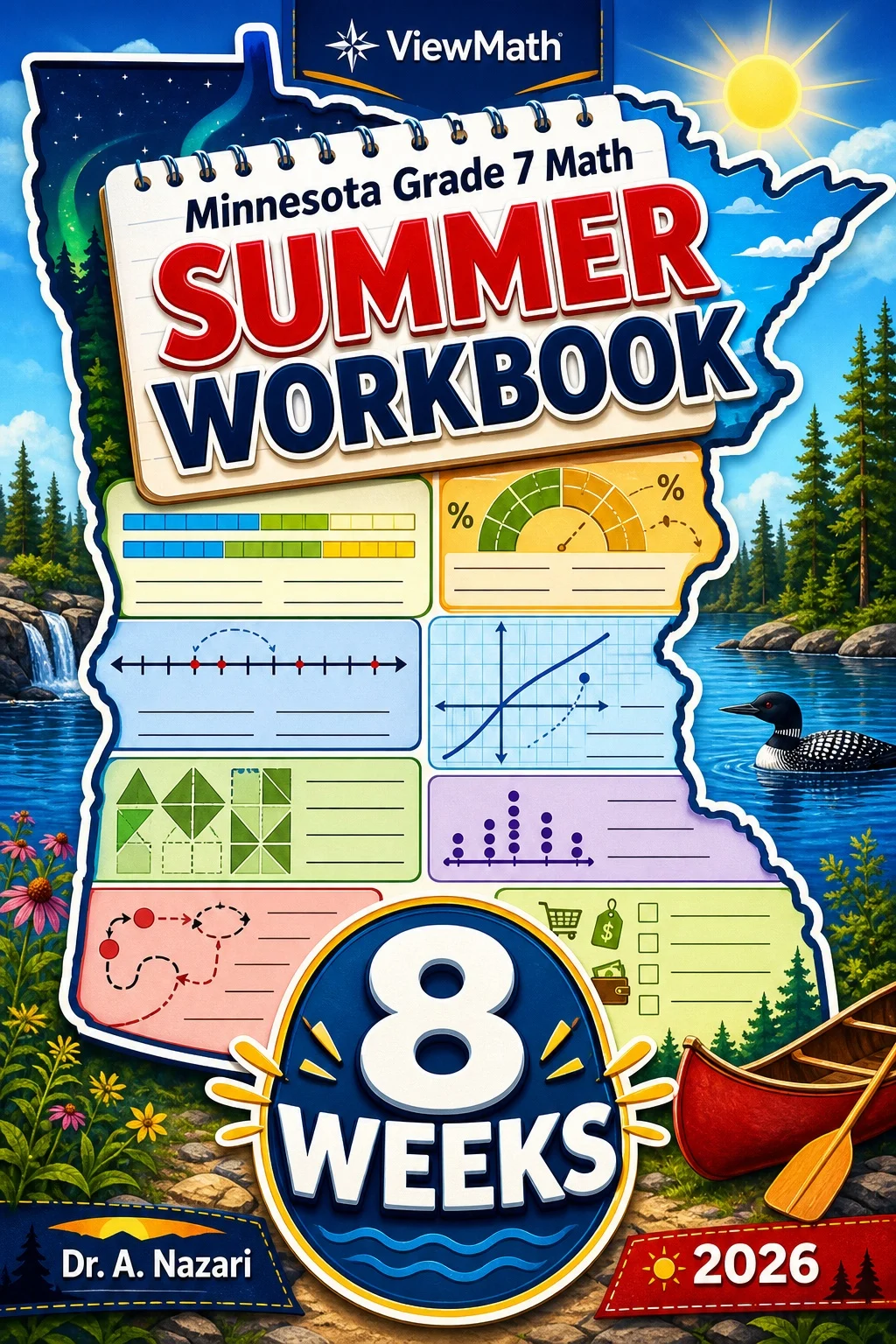 Minnesota MCA Grade 7 Math Summer Review Workbook
