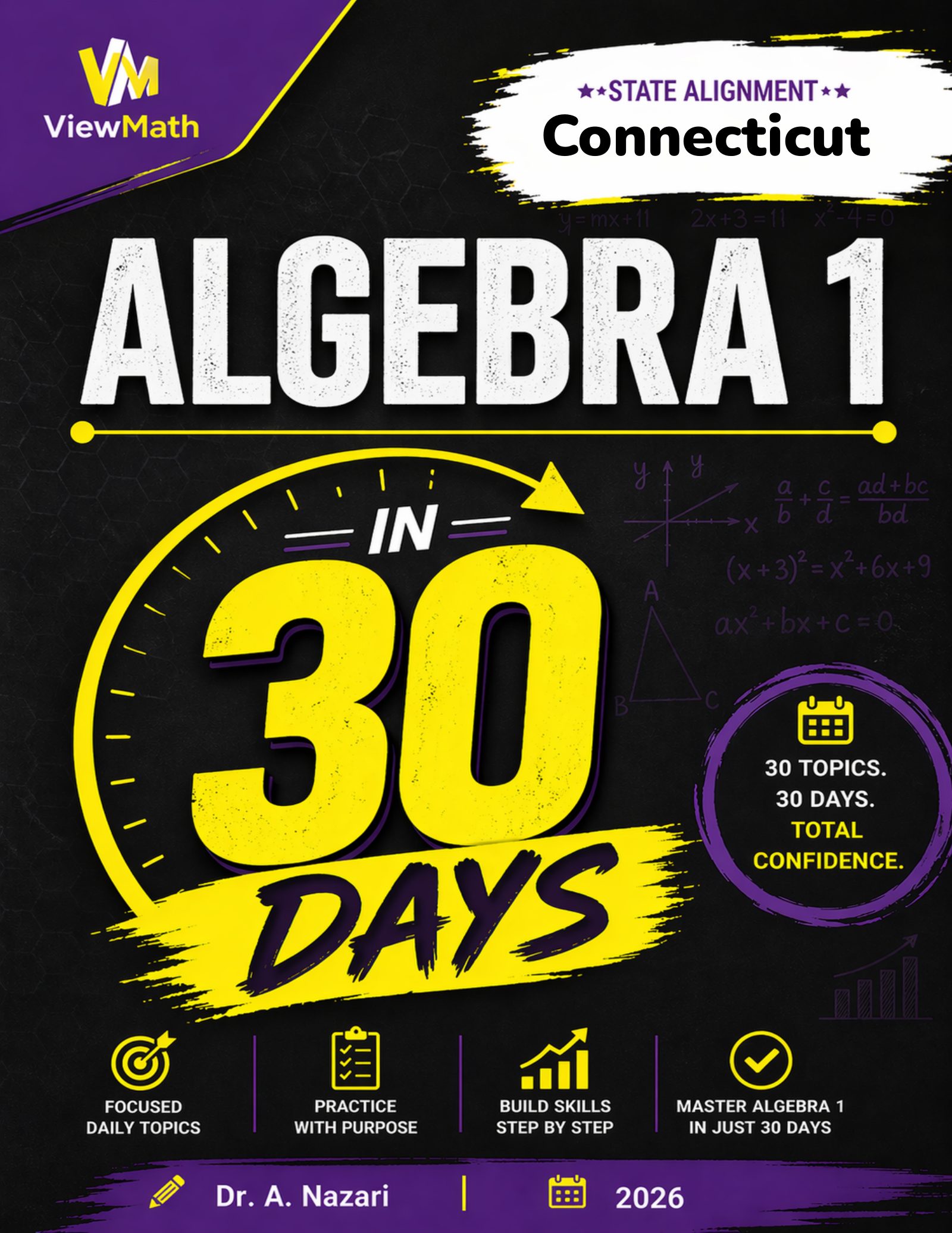 Connecticut SBAC Algebra 1 Math in 30 Days
