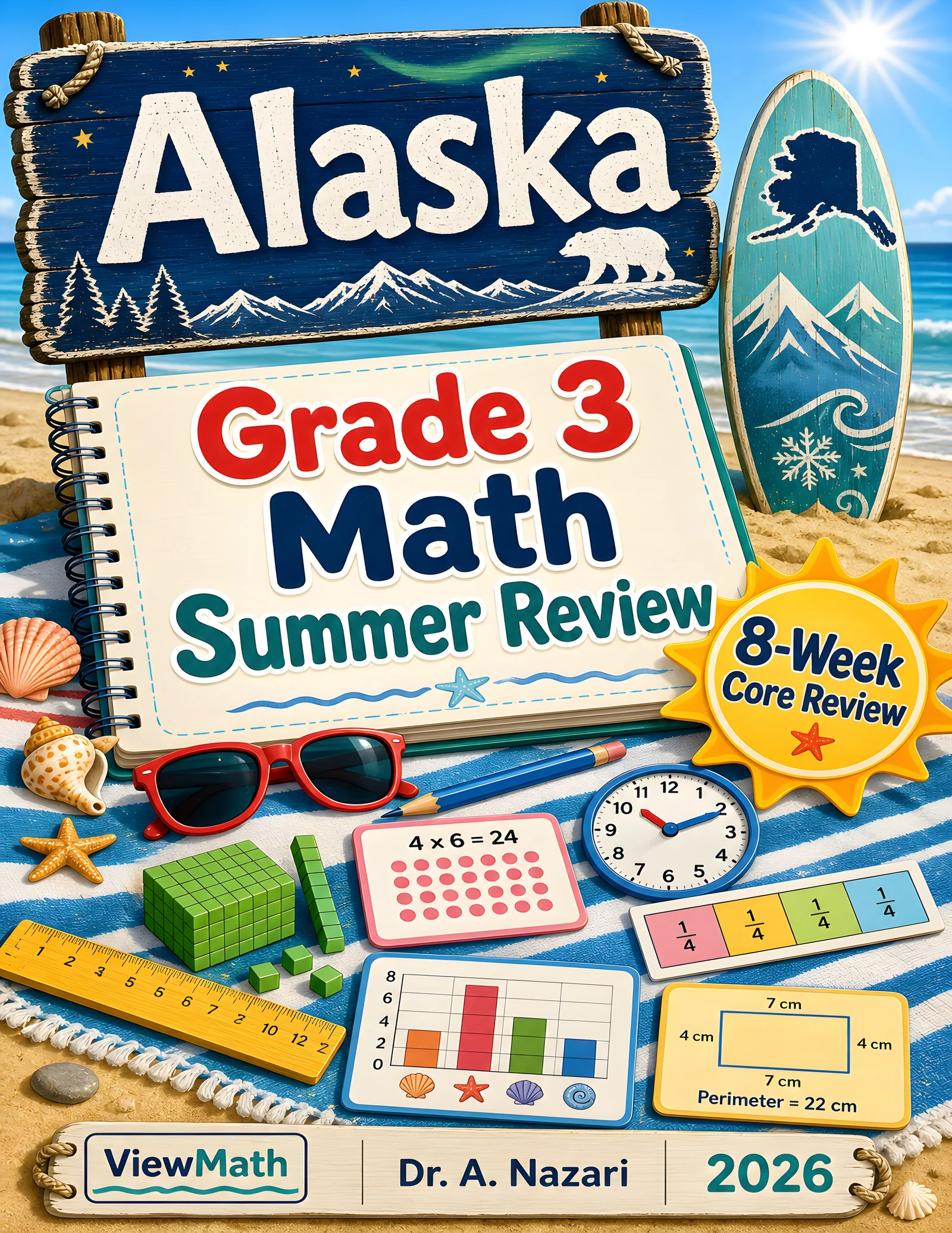 Alaska AK STAR Grade 3 Math Summer Review
