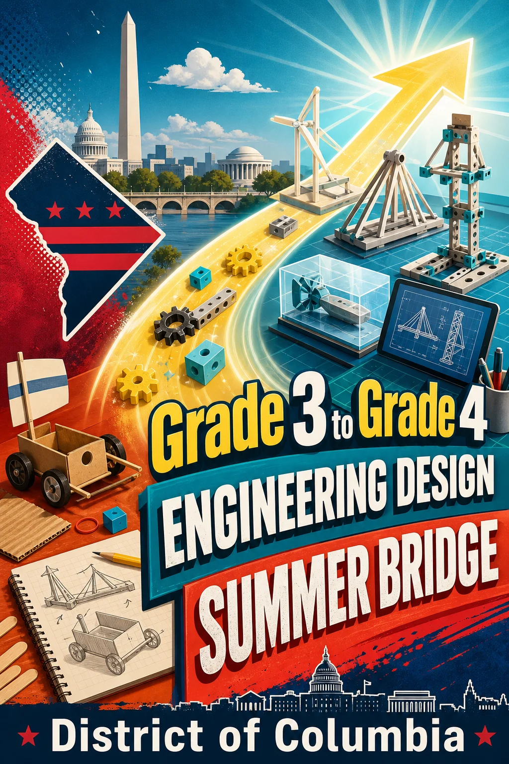 District Of Columbia Grade 3 to Grade 4 Engineering Design Summer Bridge