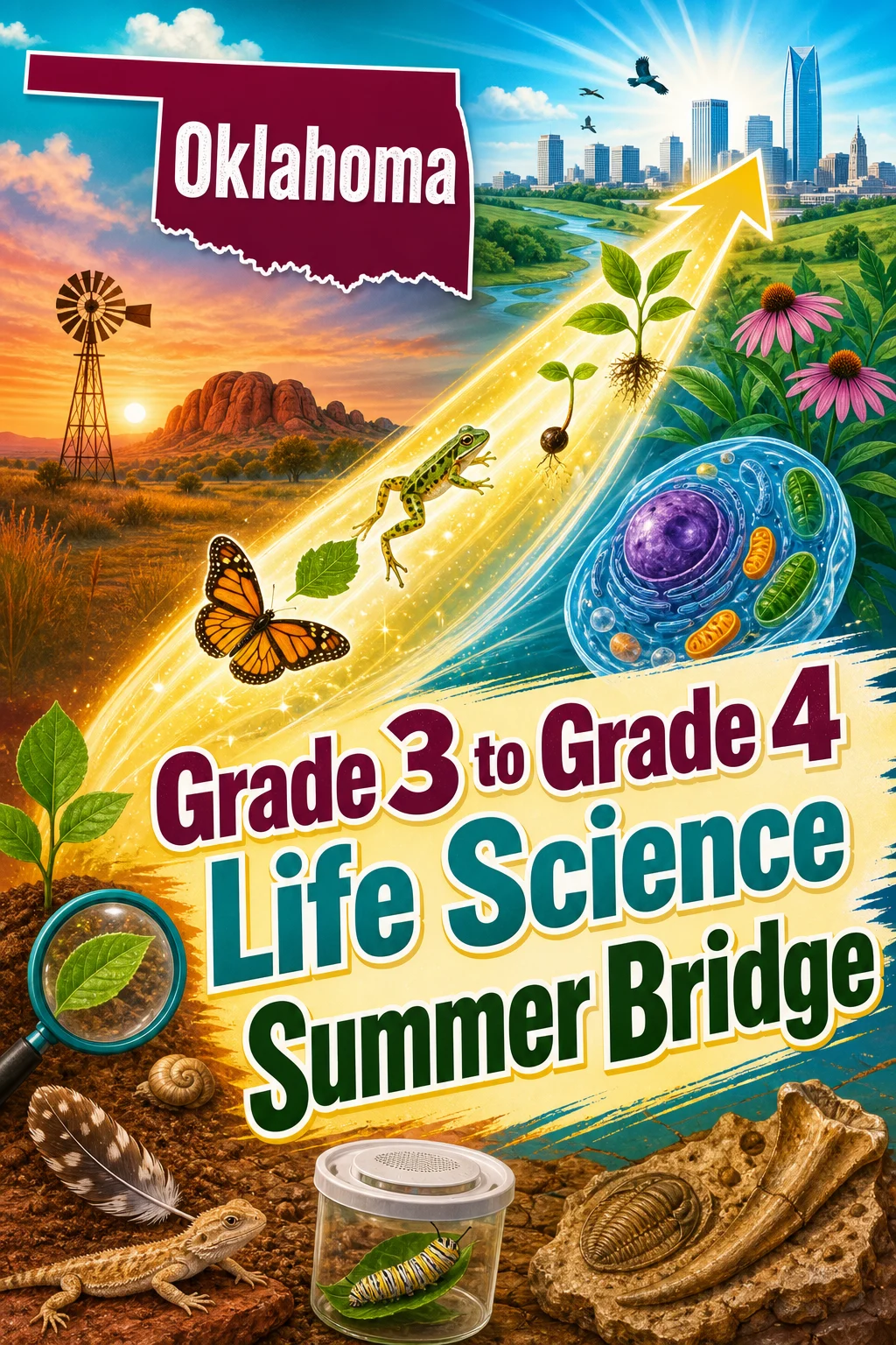 Oklahoma Grade 3 to Grade 4 Life Science Summer Bridge