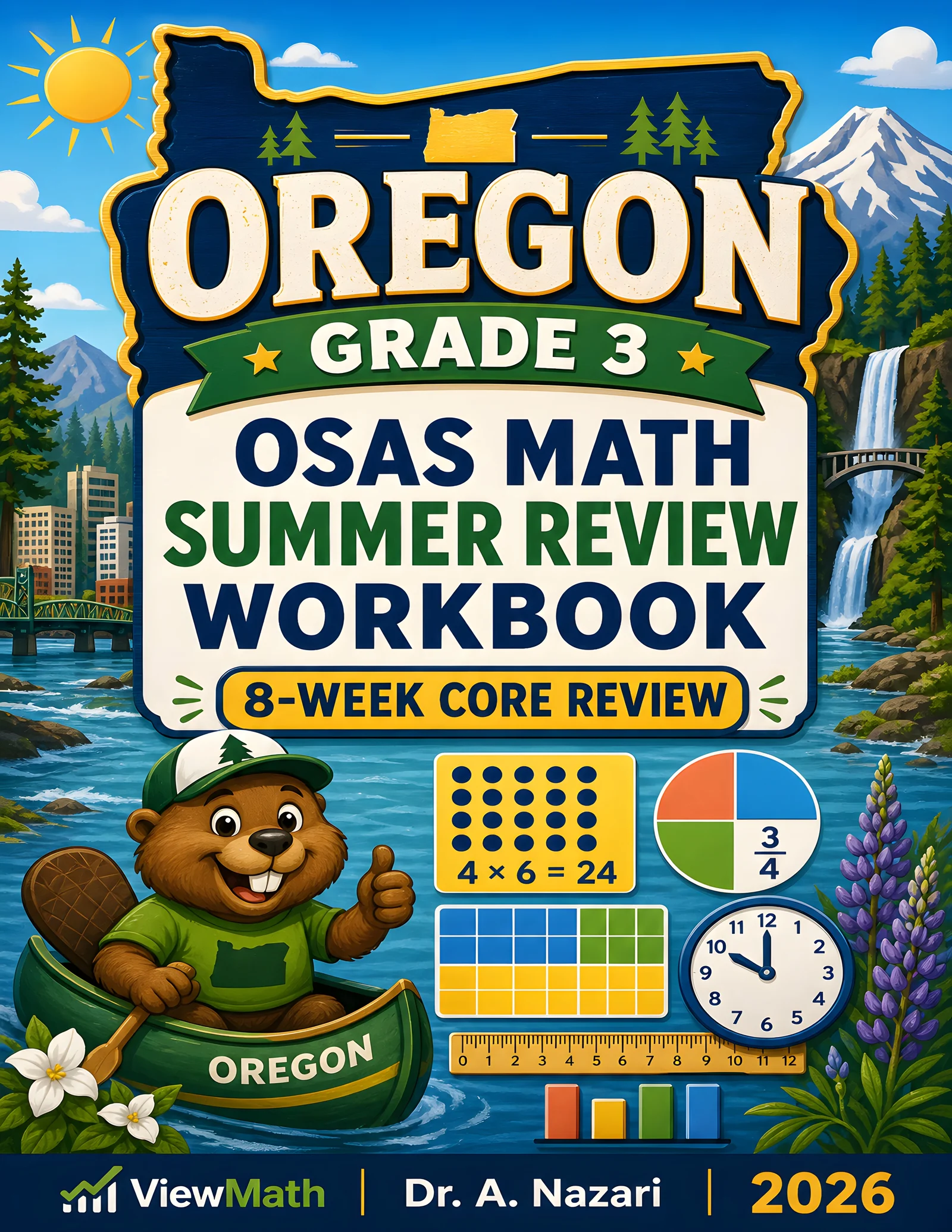 Oregon OSAS Grade 3 Math Summer Review Workbook