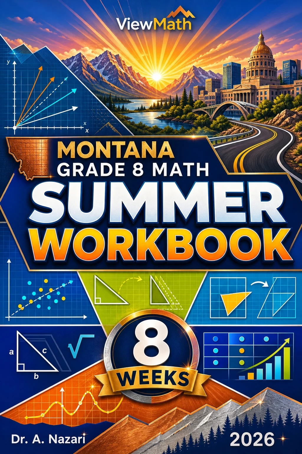 Montana MontCAS Grade 8 Math Summer Review Workbook