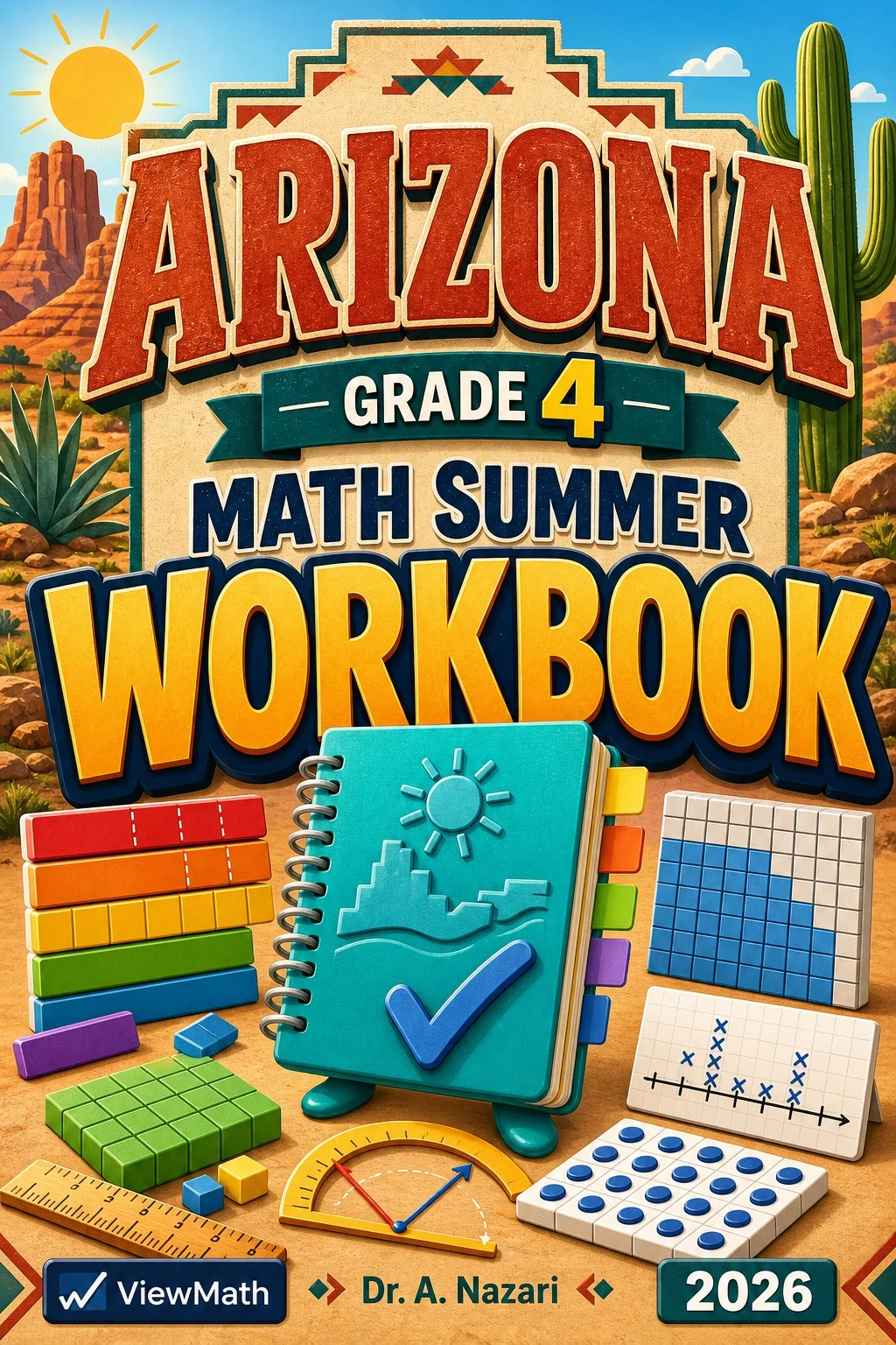 Arizona AASA Grade 4 Math Summer Review Workbook