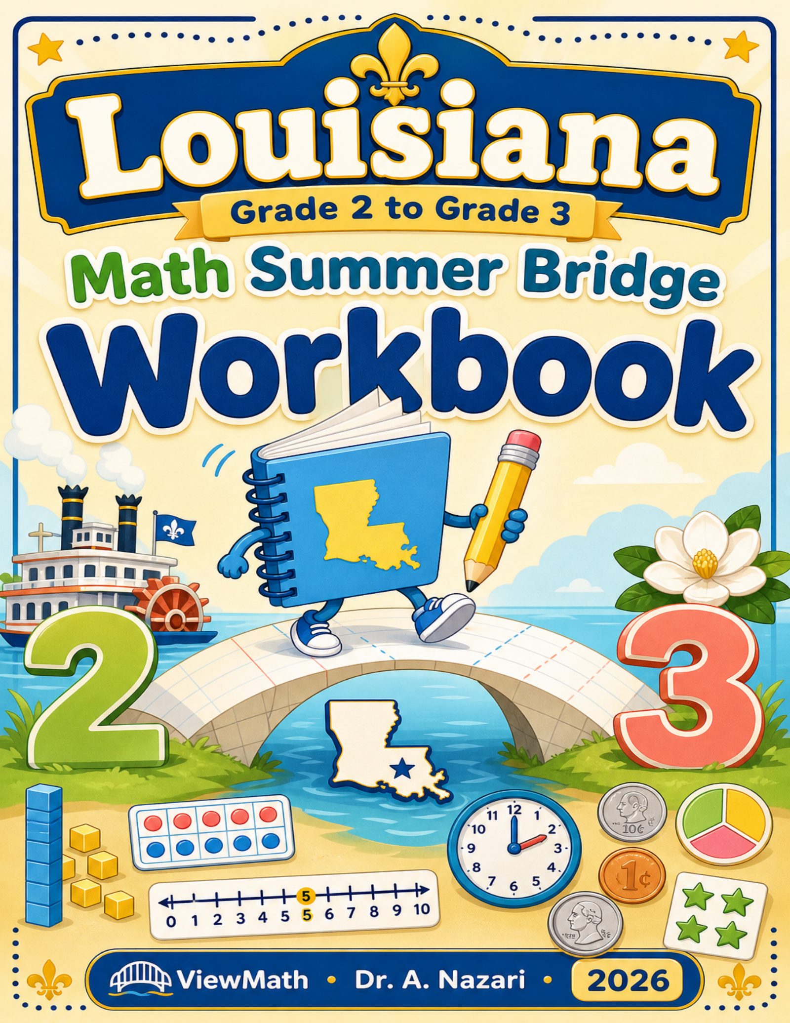 Louisiana Grade 2 to Grade 3 Math Summer Bridge Workbook