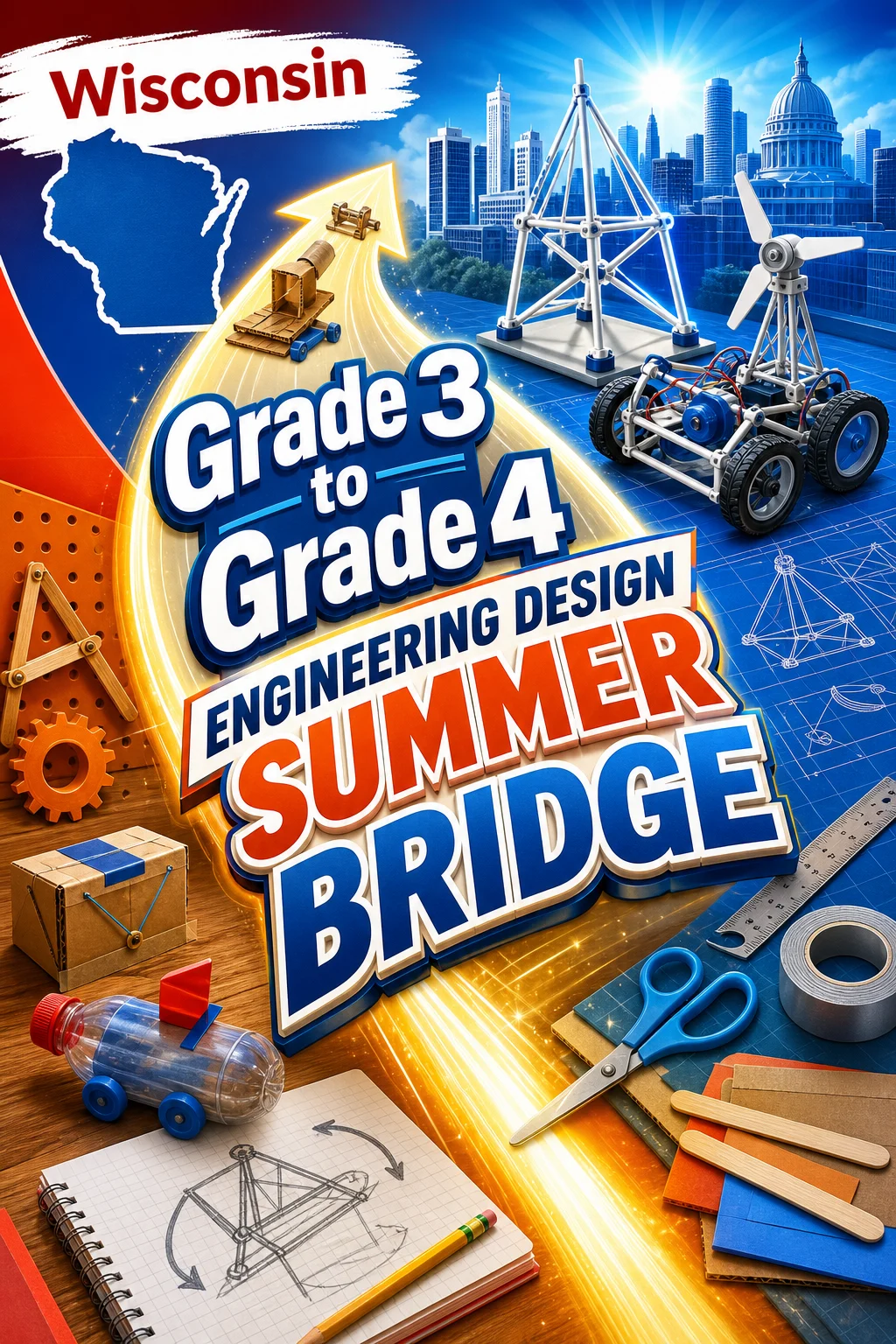 Wisconsin Grade 3 to Grade 4 Engineering Design Summer Bridge