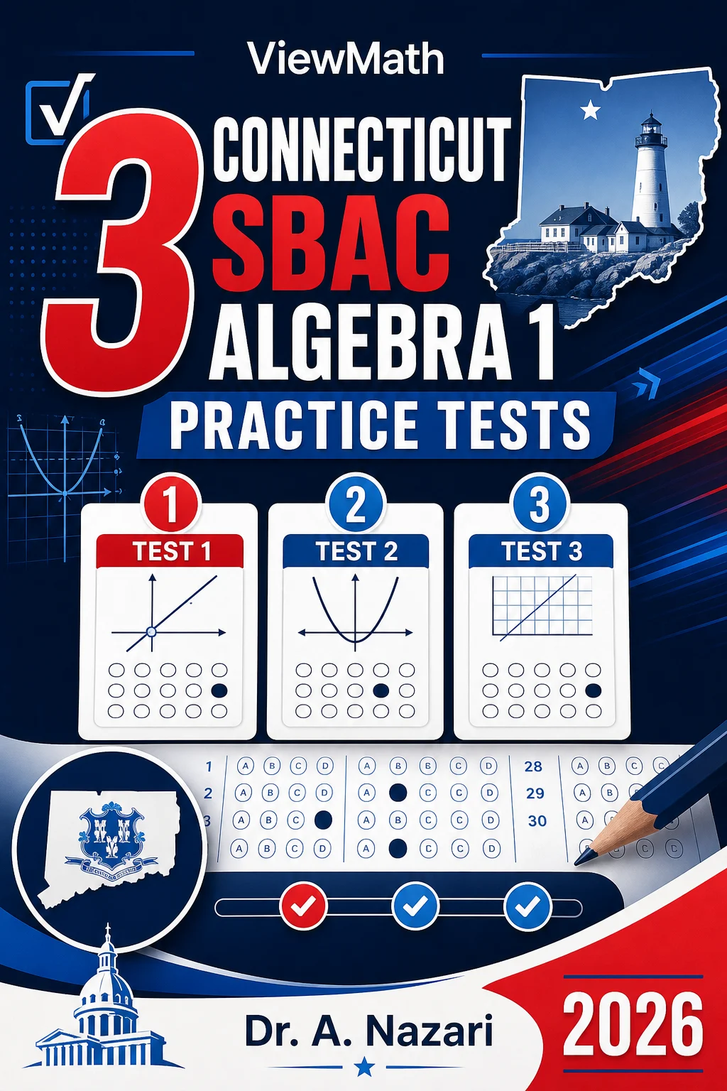 3 Connecticut SBAC Algebra 1 Math Practice Tests