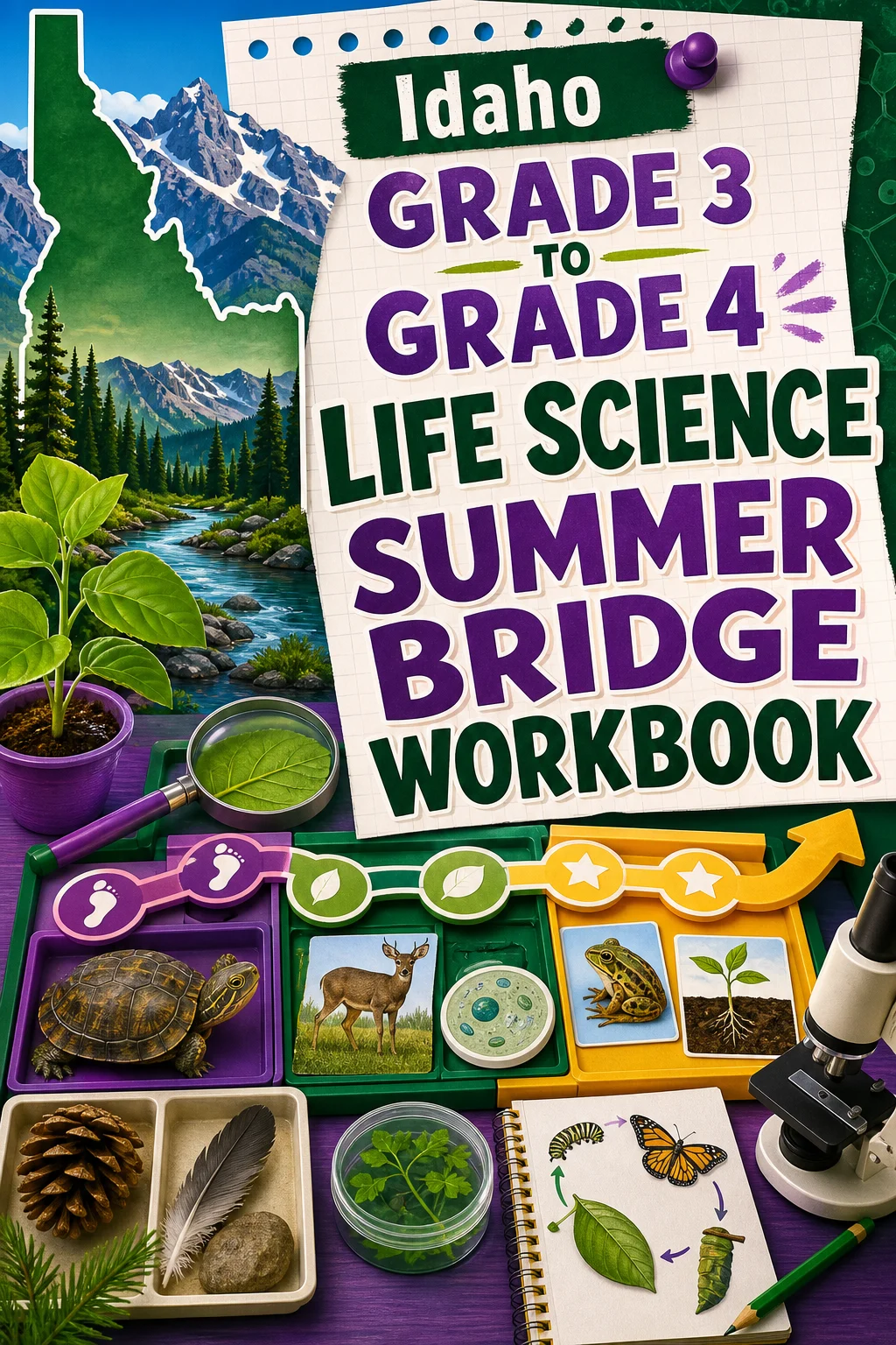 Idaho Grade 3 to Grade 4 Life Science Summer Bridge Workbook