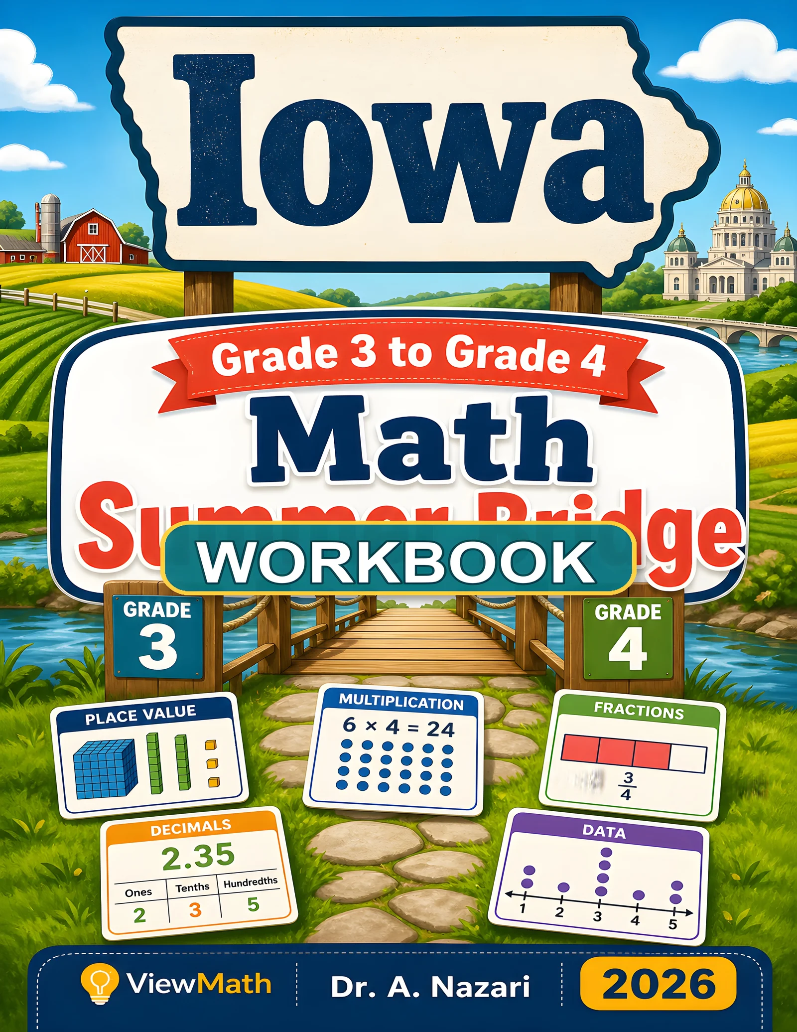 Iowa ISASP Grade 3 Math Summer Bridge Workbook