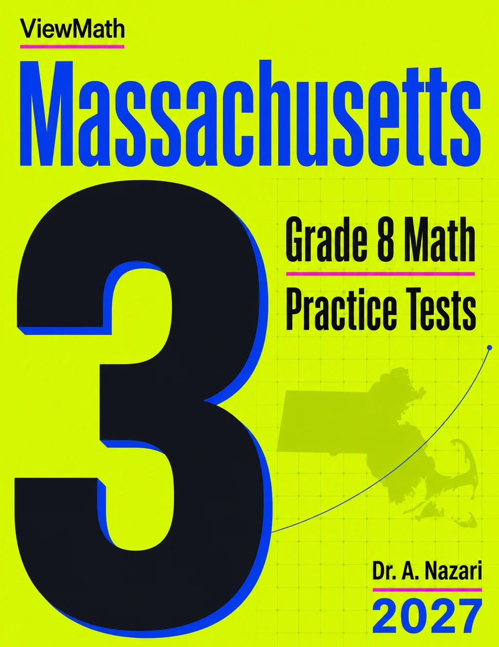 Massachusetts MCAS Grade 8 Math Practice Tests Bundle: 25 Full-Length Tests