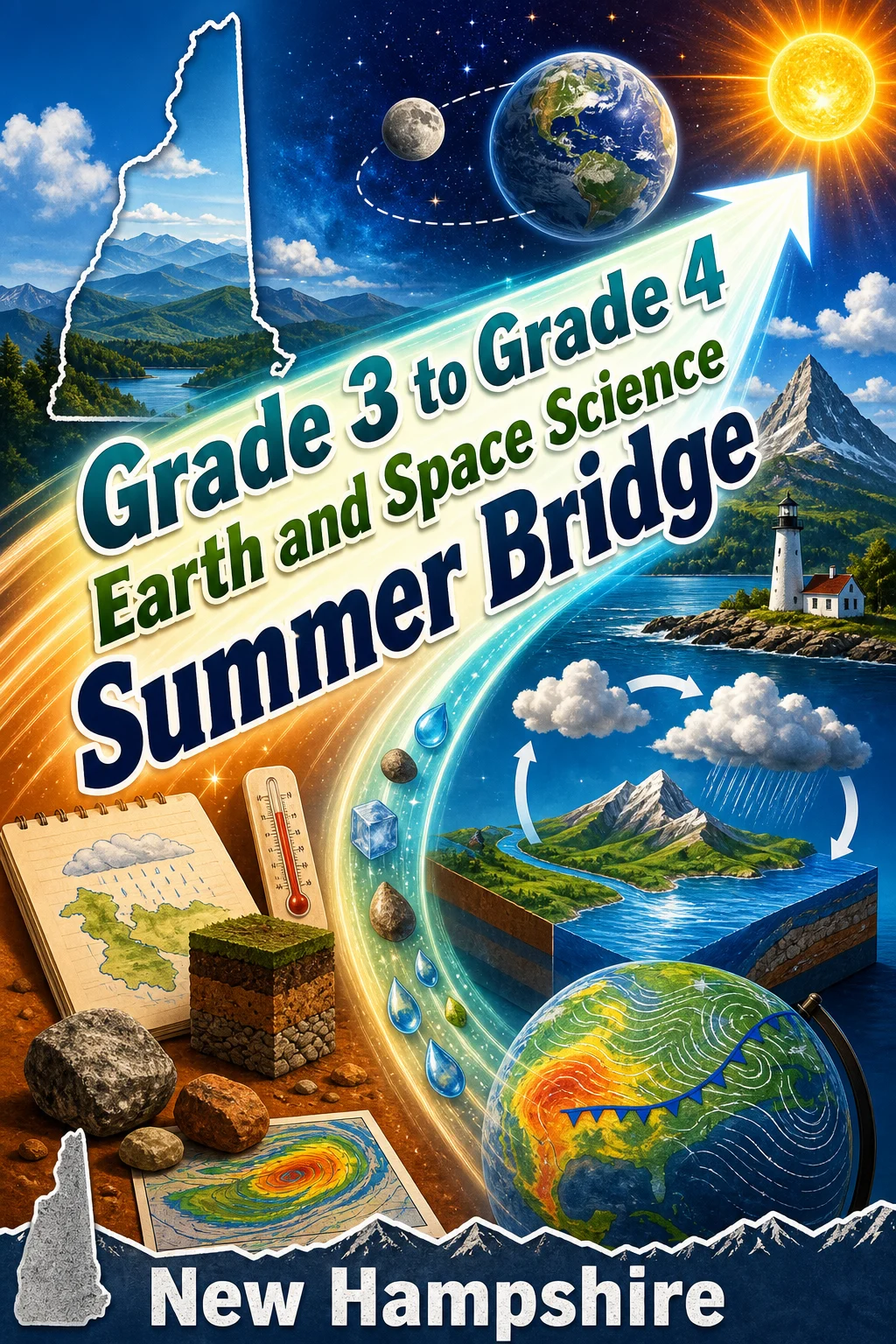 New Hampshire Grade 3 to Grade 4 Earth and Space Science Summer Bridge