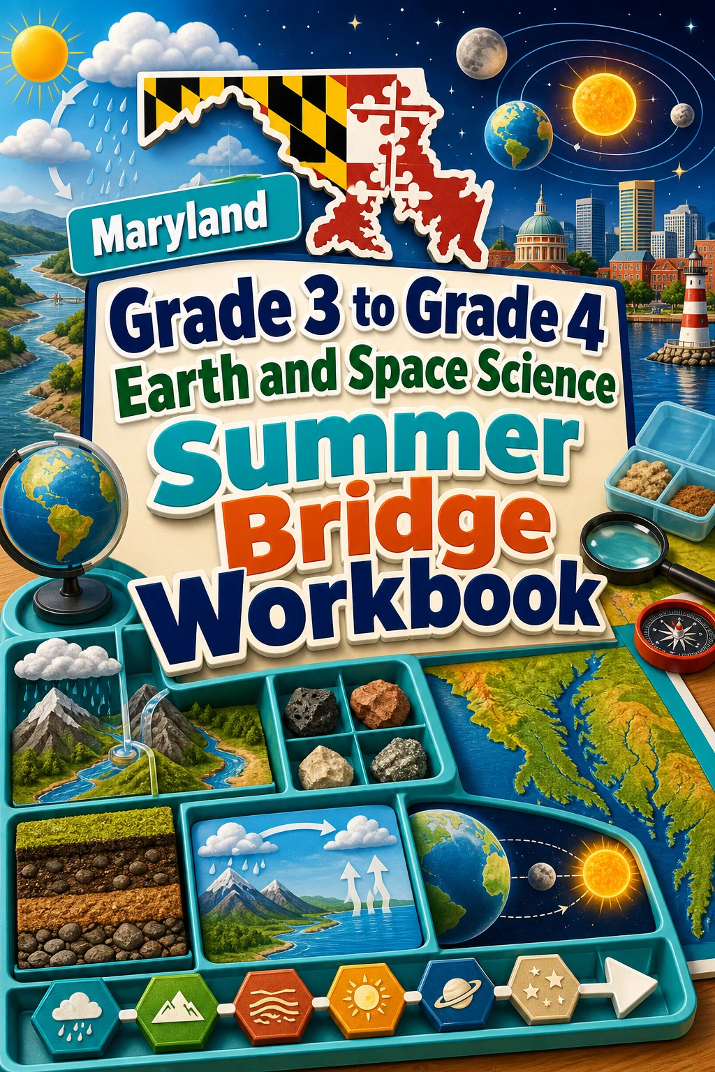 Maryland Grade 3 to Grade 4 Earth and Space Science Summer Bridge Workbook