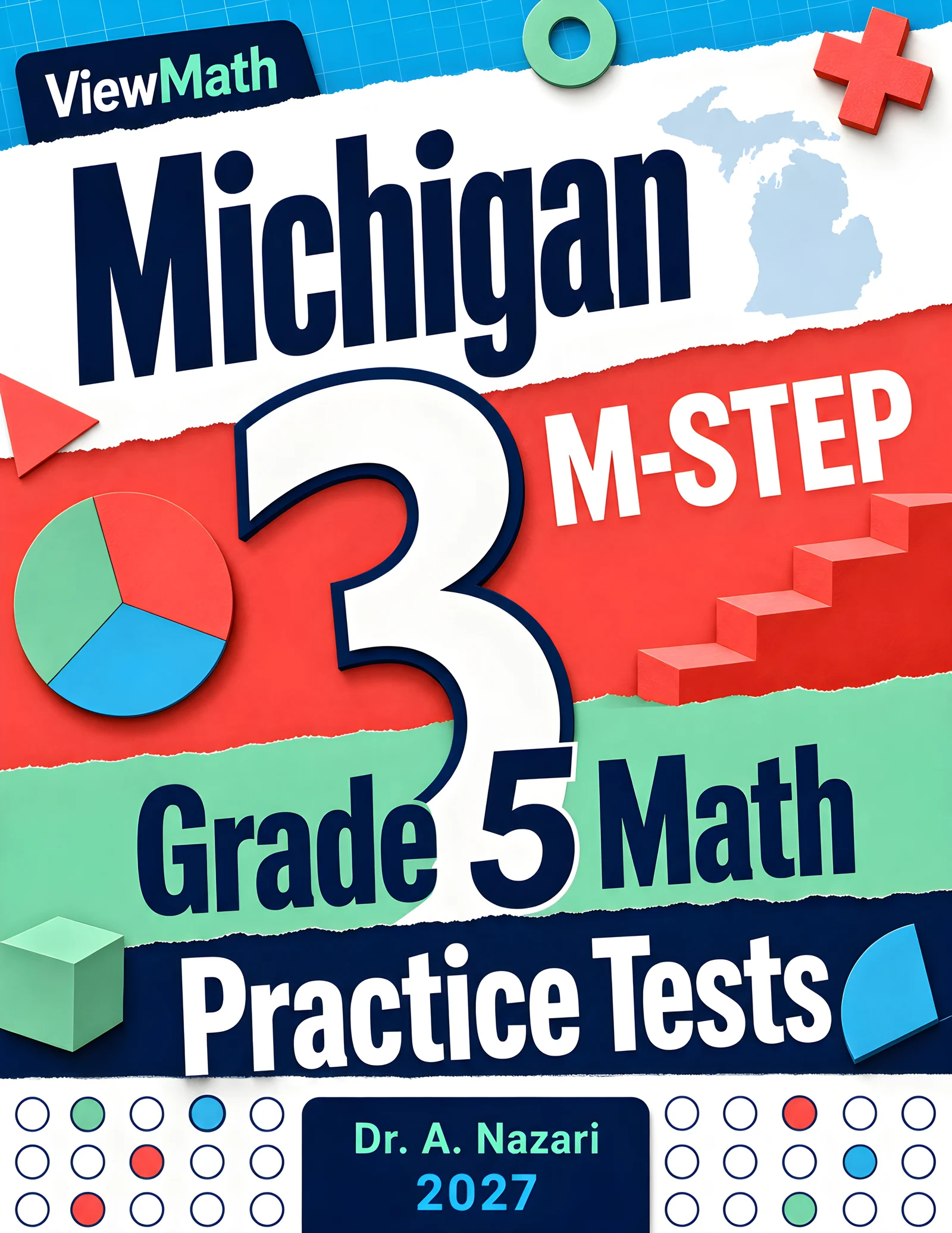 Michigan M-STEP Grade 5 Math Practice Tests Bundle: 25 Unique Full-Length Tests