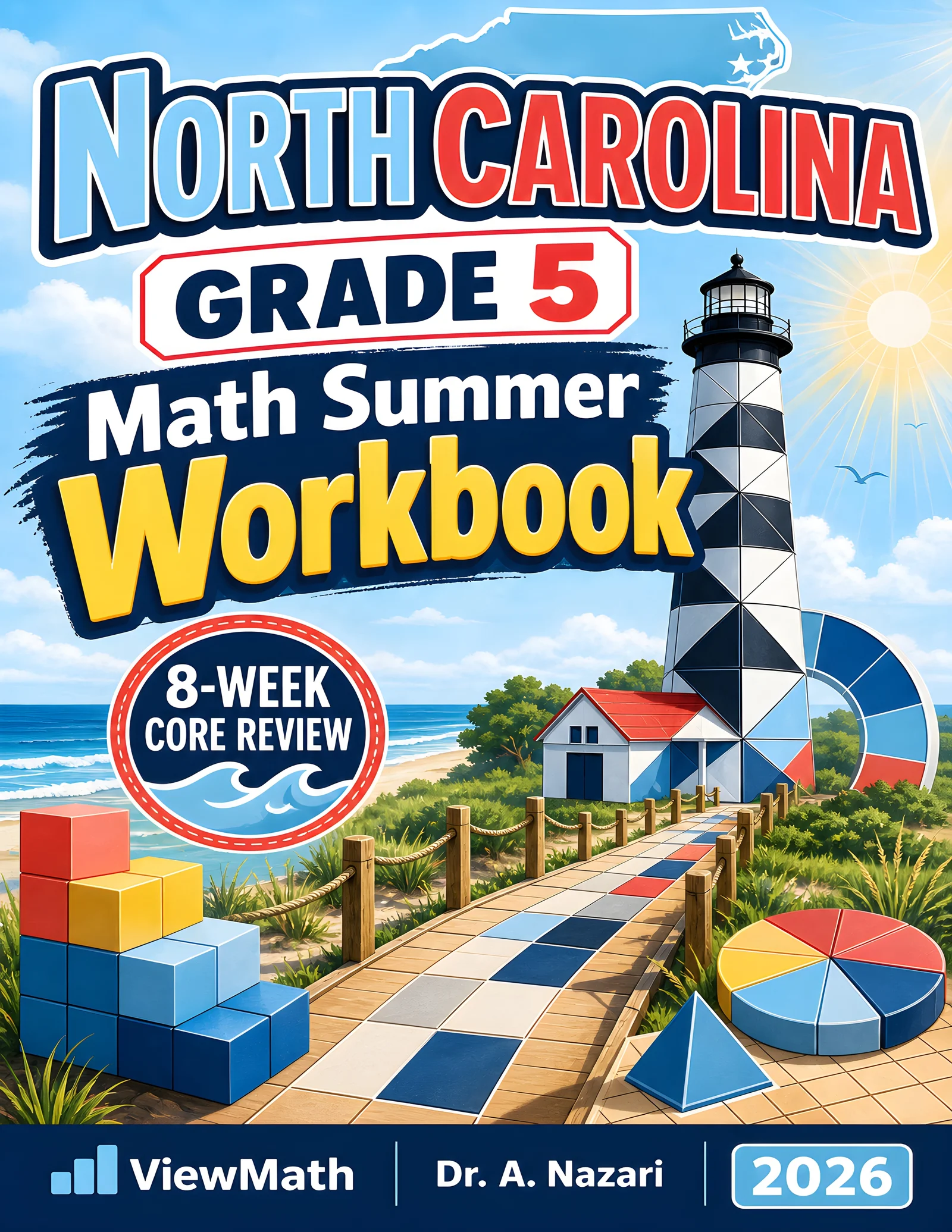 North Carolina NC EOG Grade 5 Math Summer Review Workbook