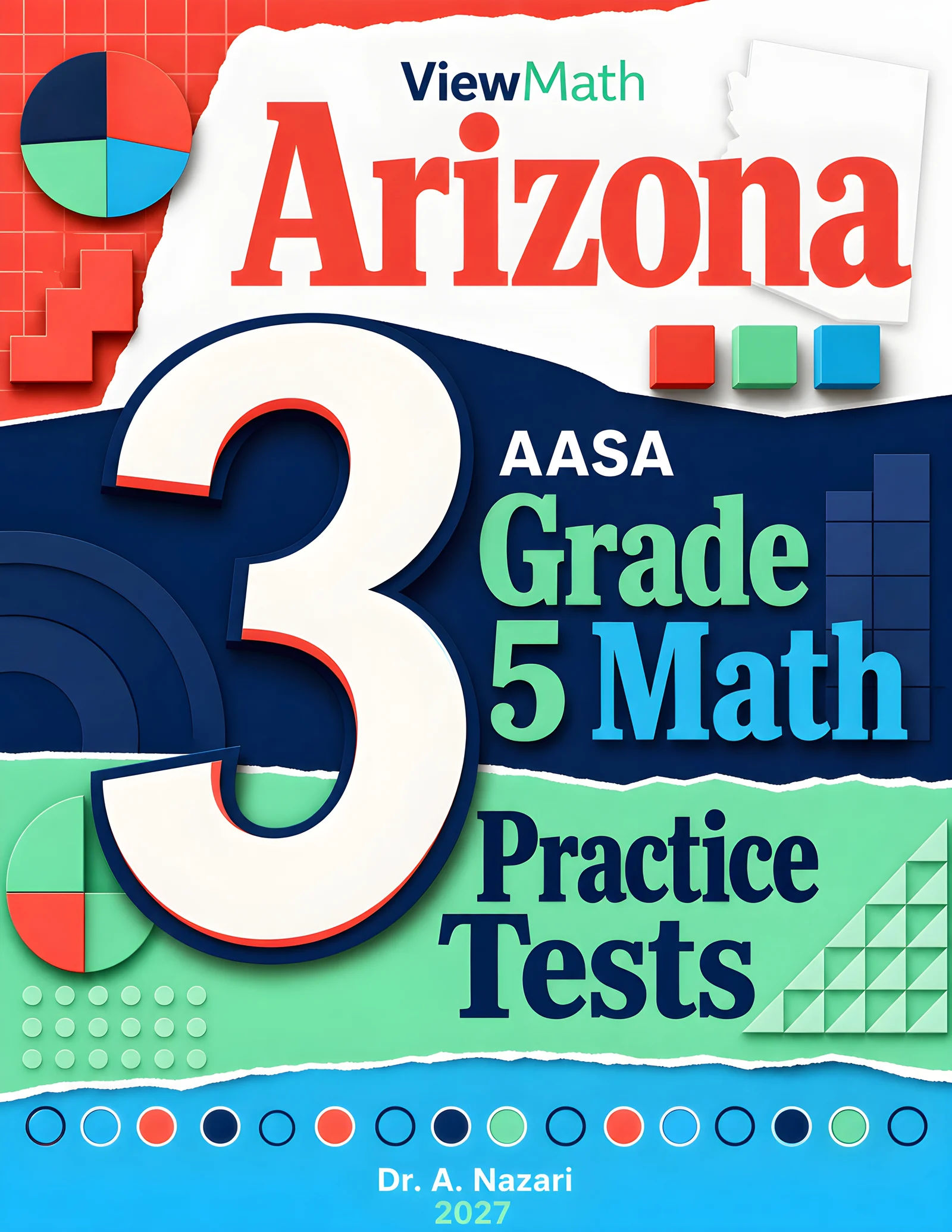 Arizona AASA Grade 5 Math Practice Tests Bundle: 25 Unique Full-Length Tests