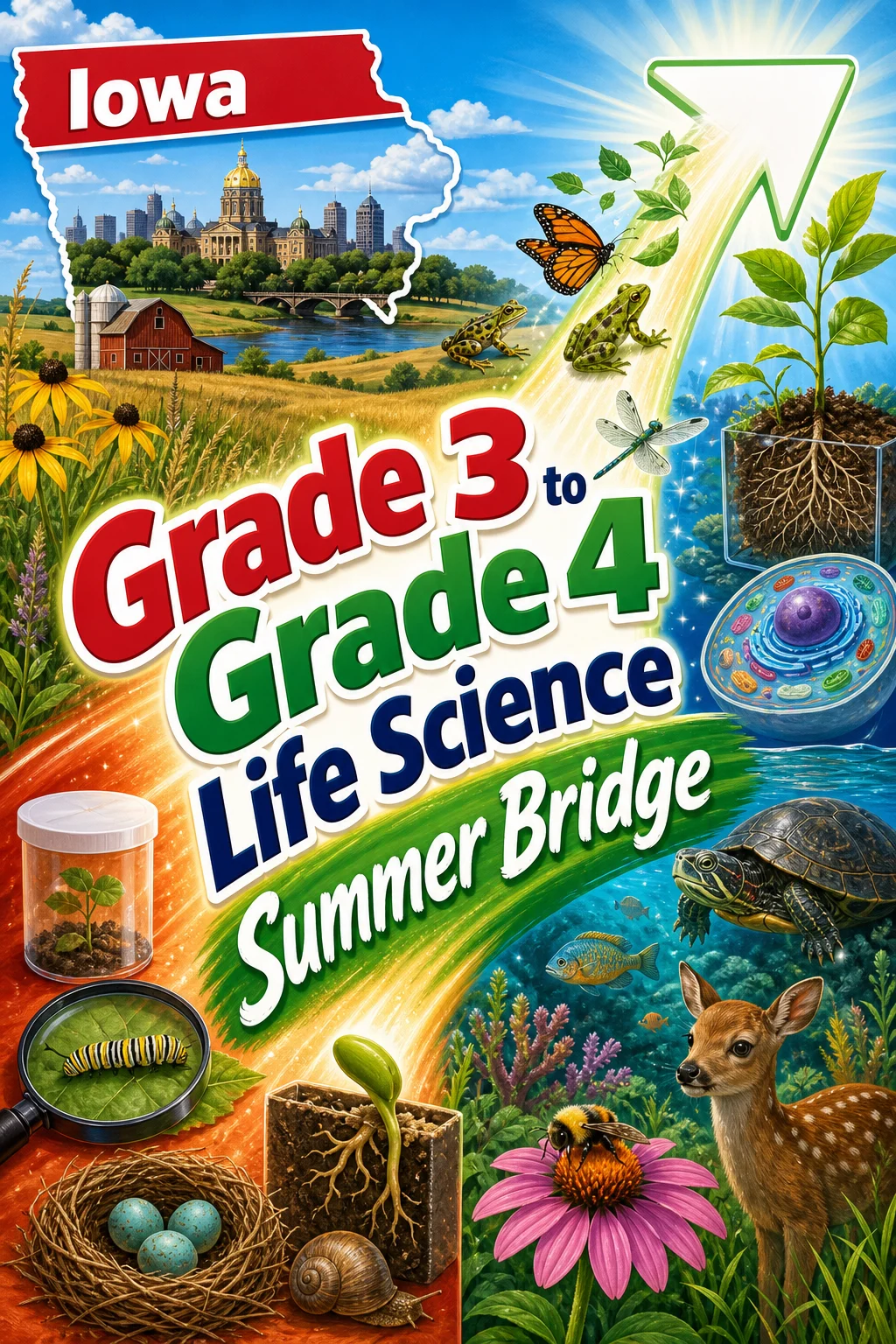 Iowa Grade 3 to Grade 4 Life Science Summer Bridge