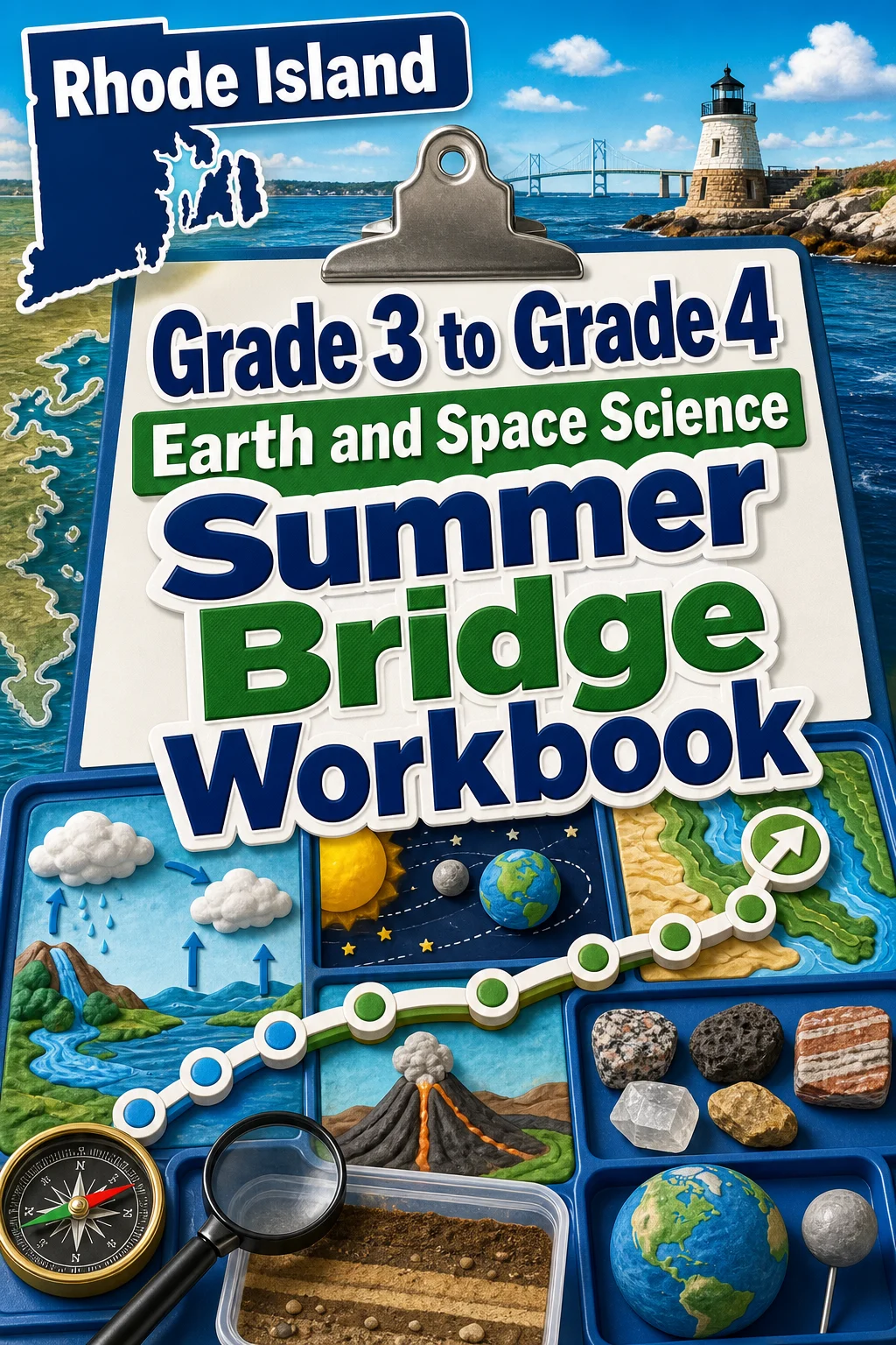 Rhode Island Grade 3 to Grade 4 Earth and Space Science Summer Bridge Workbook