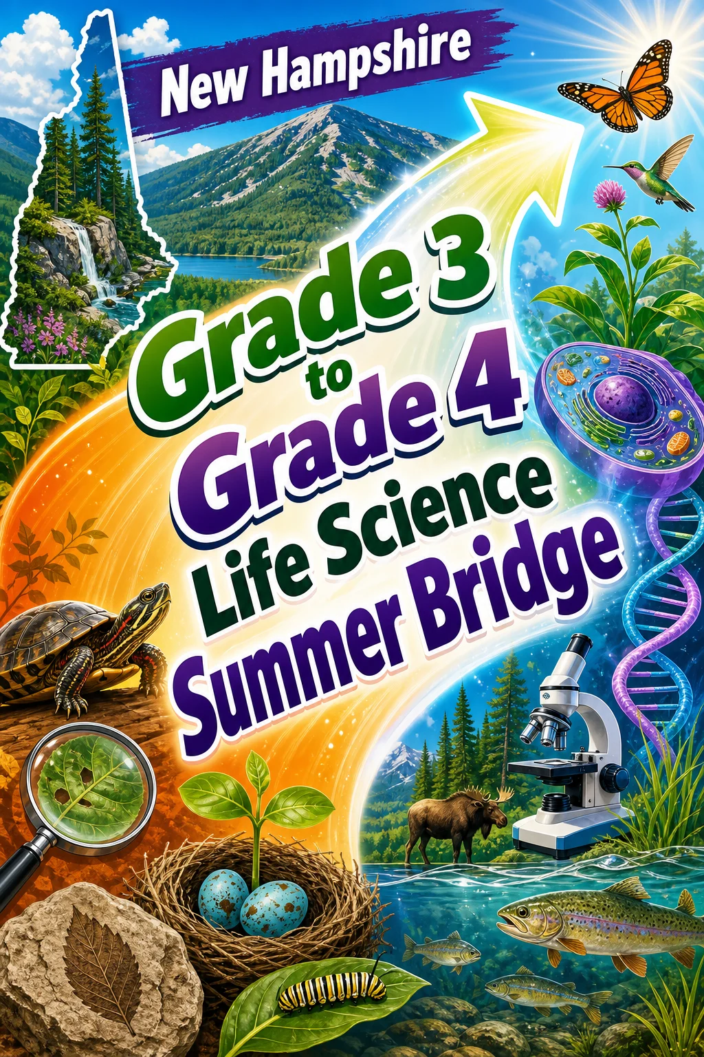 New Hampshire Grade 3 to Grade 4 Life Science Summer Bridge
