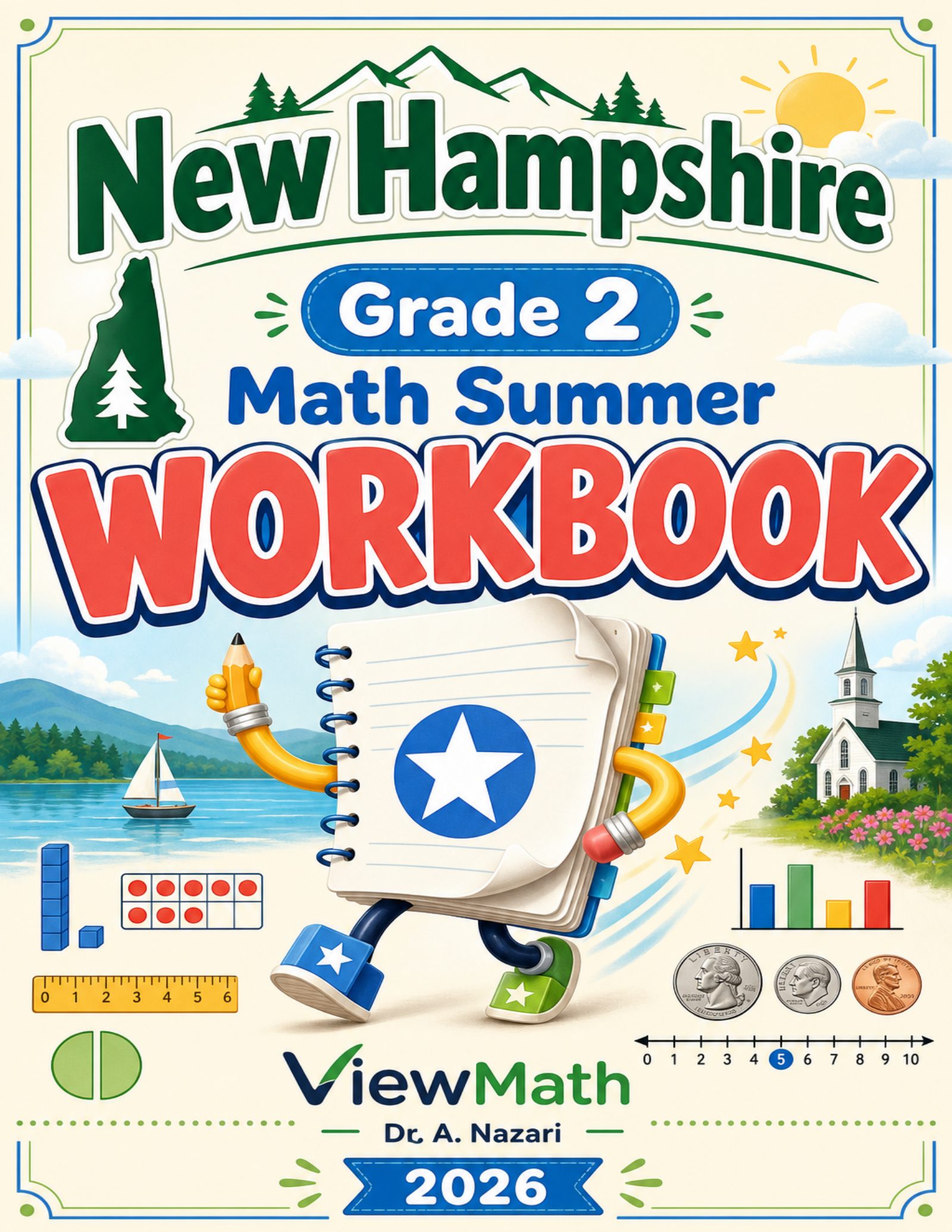 New Hampshire Grade 2 Math Summer Workbook