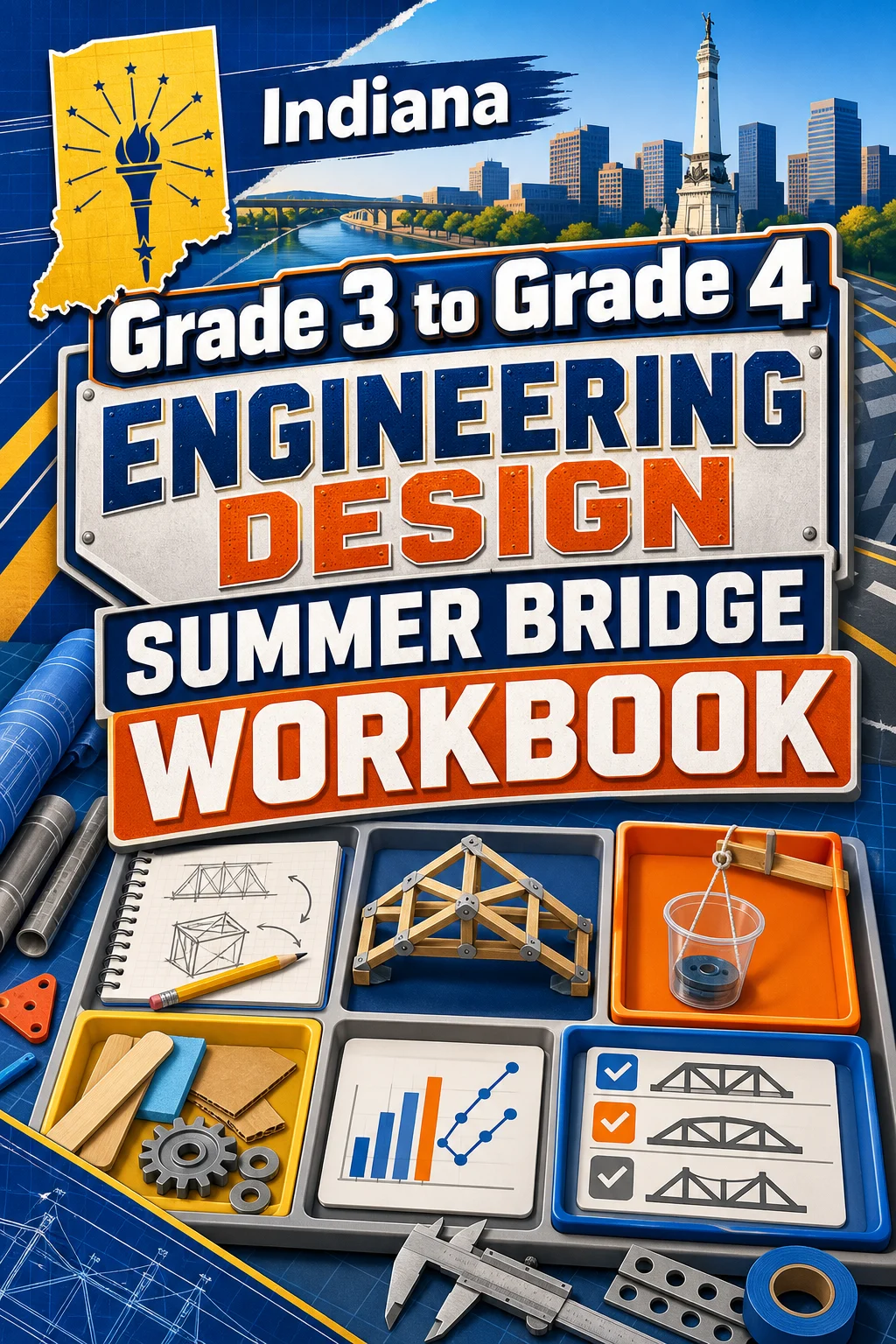 Indiana Grade 3 to Grade 4 Engineering Design Summer Bridge Workbook