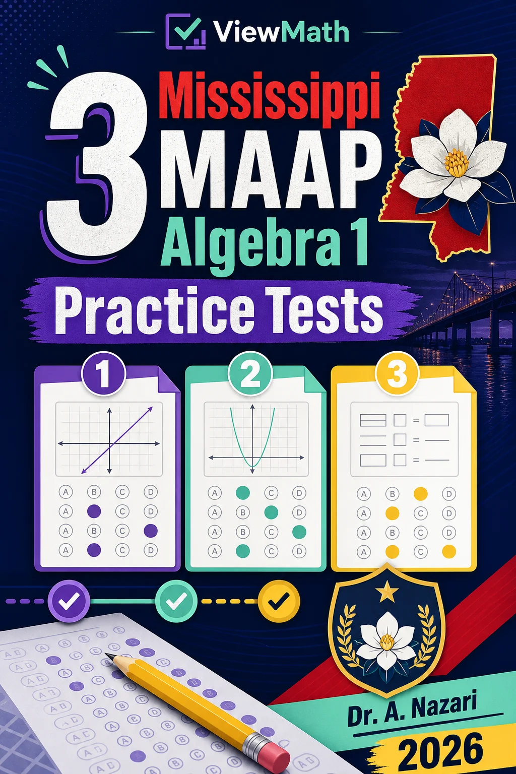 3 Mississippi MAAP Algebra 1 Math Practice Tests