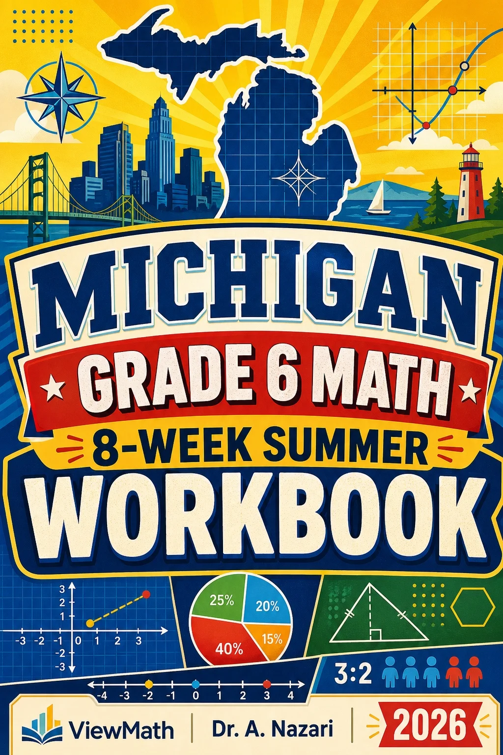 Michigan M-STEP Grade 6 Math Summer Review Workbook