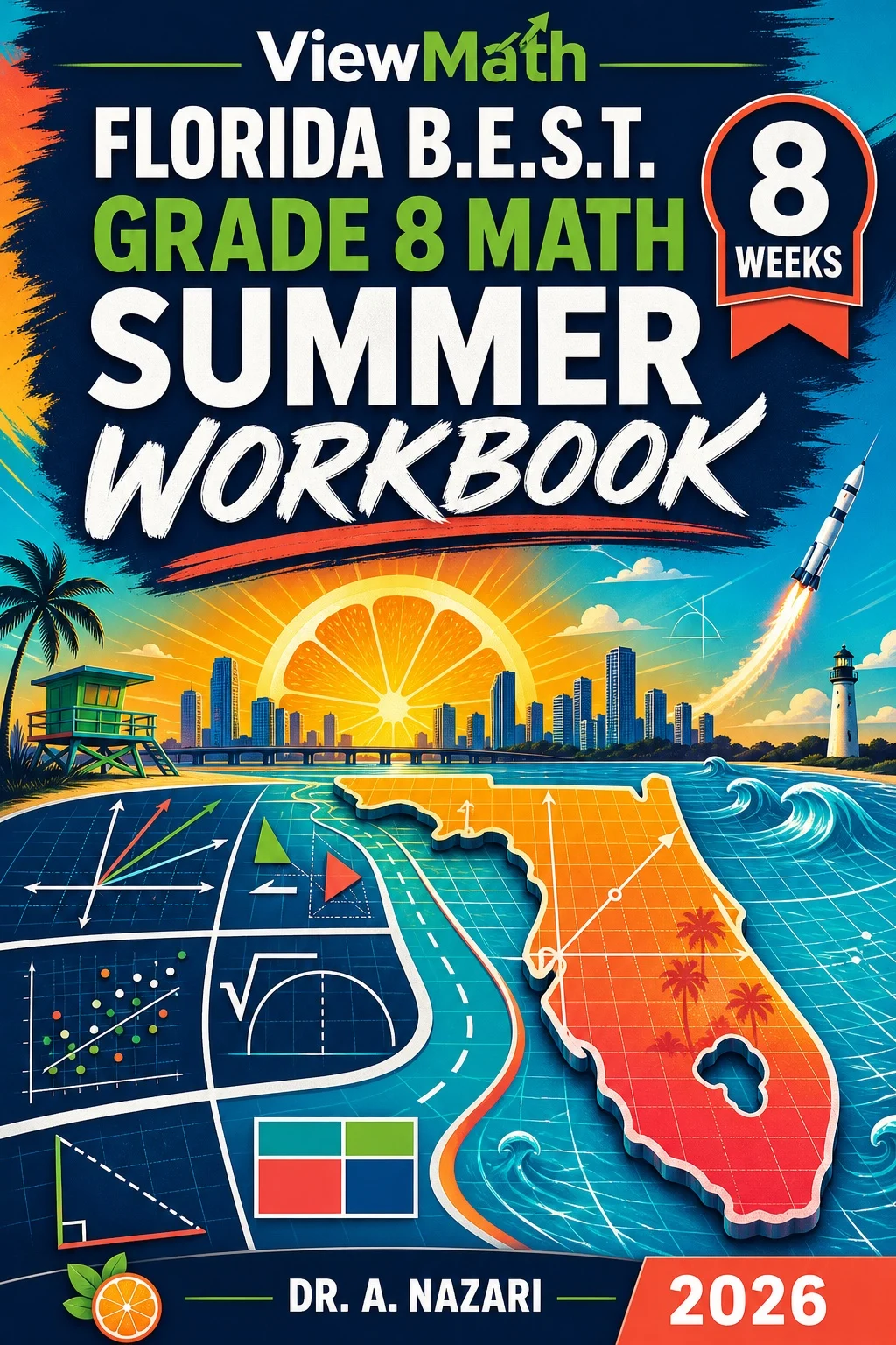 Florida FAST Grade 8 Math Summer Review Workbook