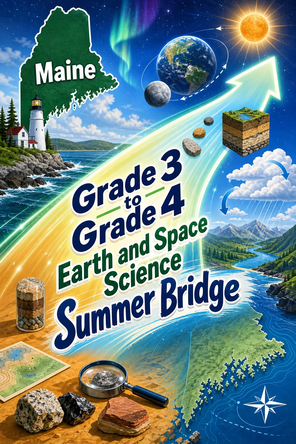 Maine Grade 3 to Grade 4 Earth and Space Science Summer Bridge