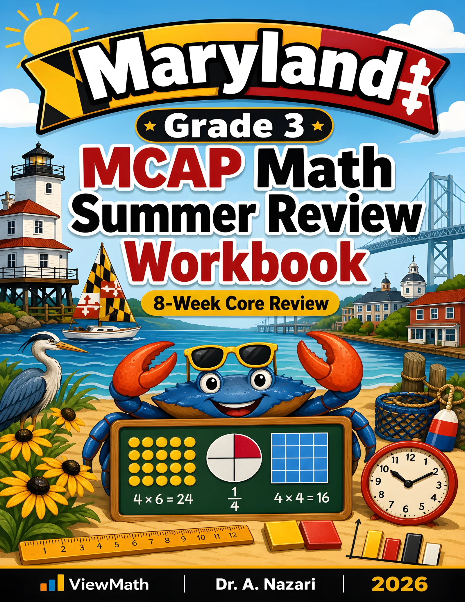 Maryland MCAP Grade 3 Math Summer Review Workbook