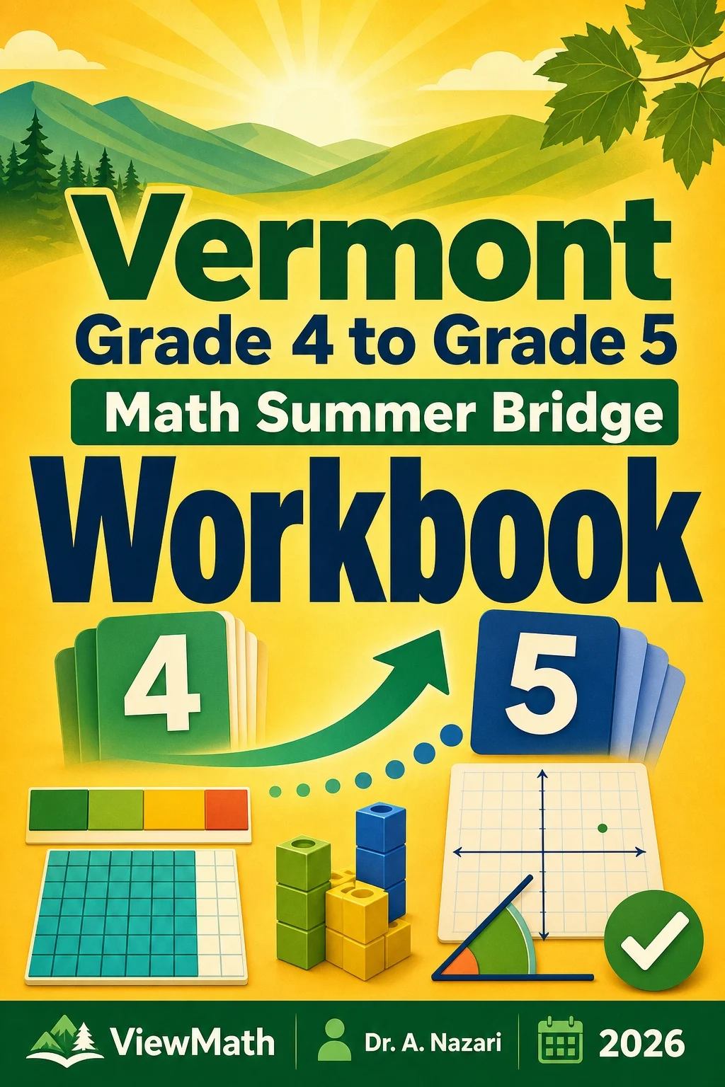 Vermont SBAC Grade 4 Math Summer Bridge Workbook