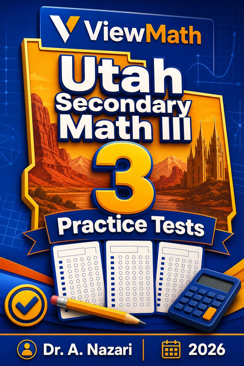 3 Full-Length Utah Secondary Math III Practice Tests