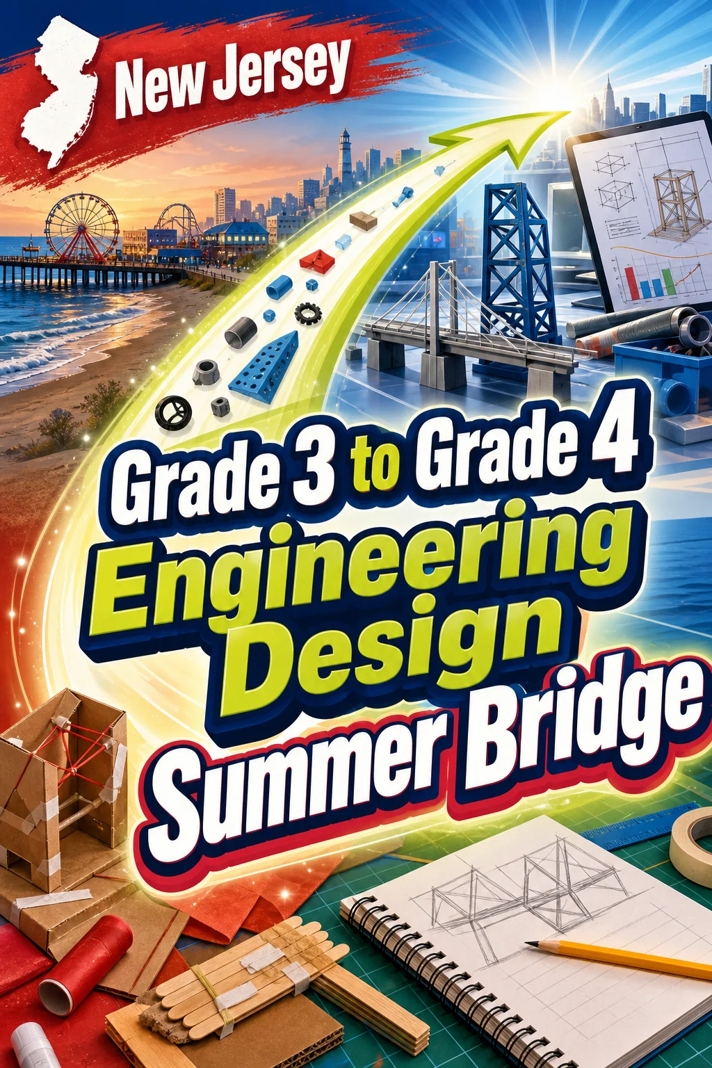 New Jersey Grade 3 to Grade 4 Engineering Design Summer Bridge