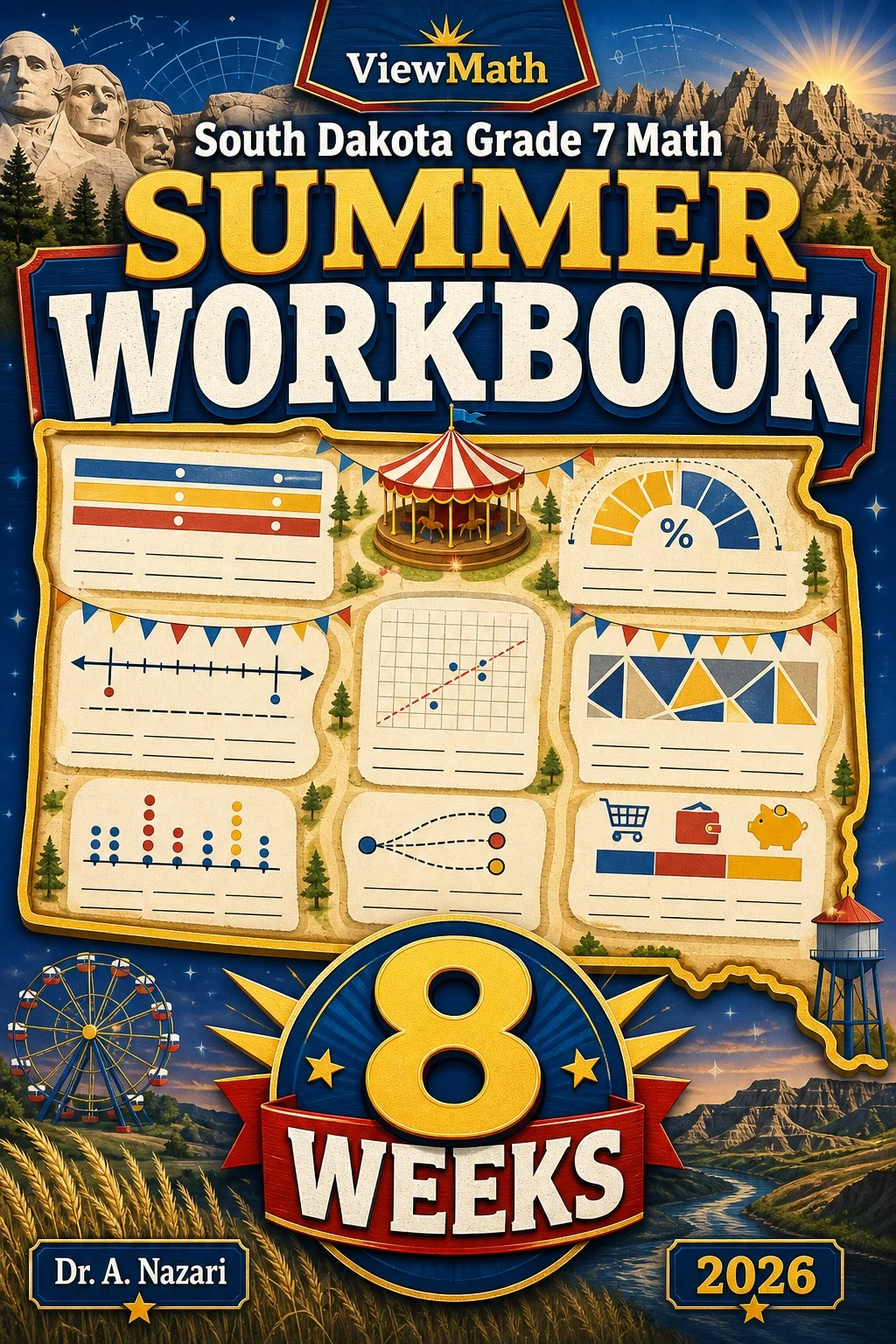 South Dakota SBA Grade 7 Math Summer Review Workbook
