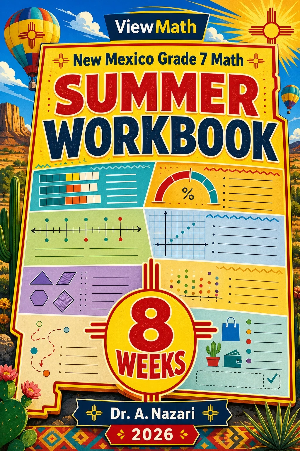 New Mexico NM-MSSA Grade 7 Math Summer Review Workbook