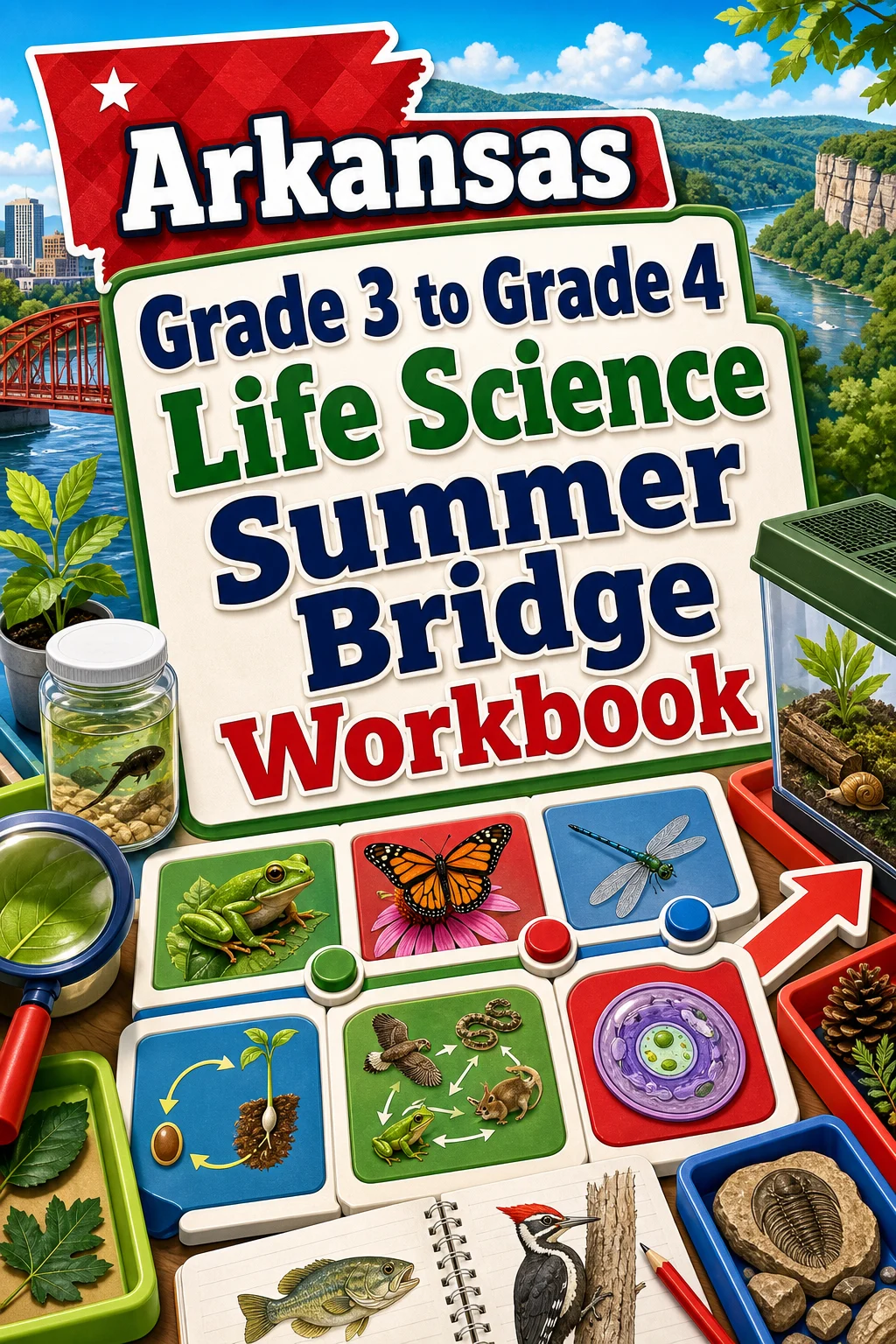 Arkansas Grade 3 to Grade 4 Life Science Summer Bridge Workbook
