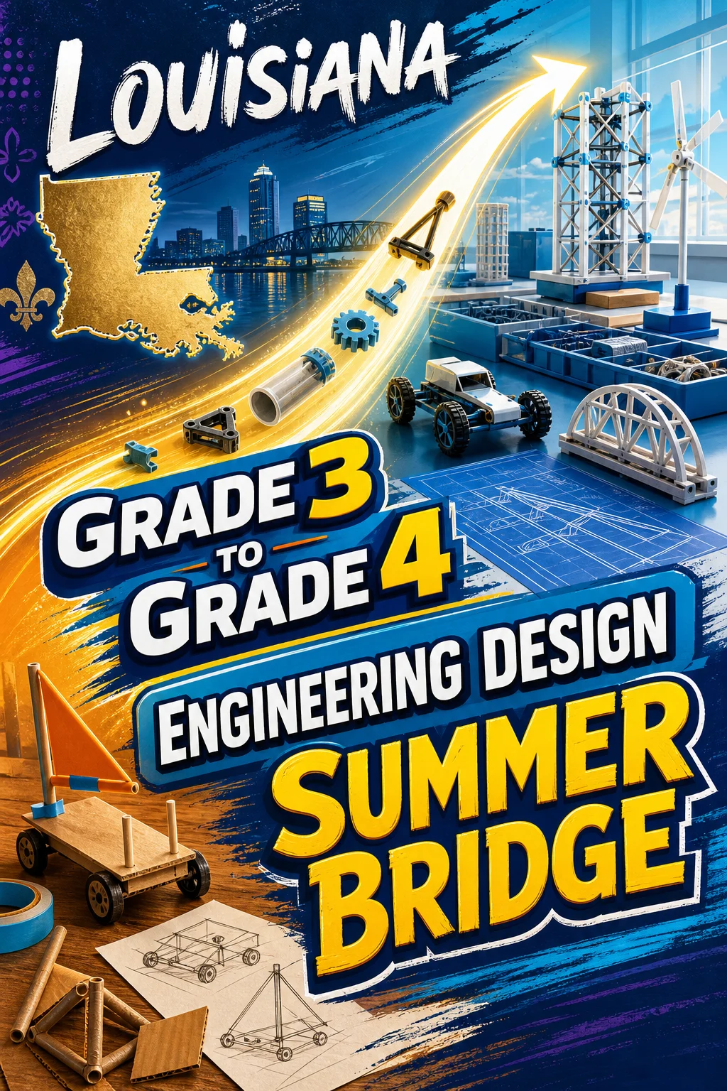 Louisiana Grade 3 to Grade 4 Engineering Design Summer Bridge