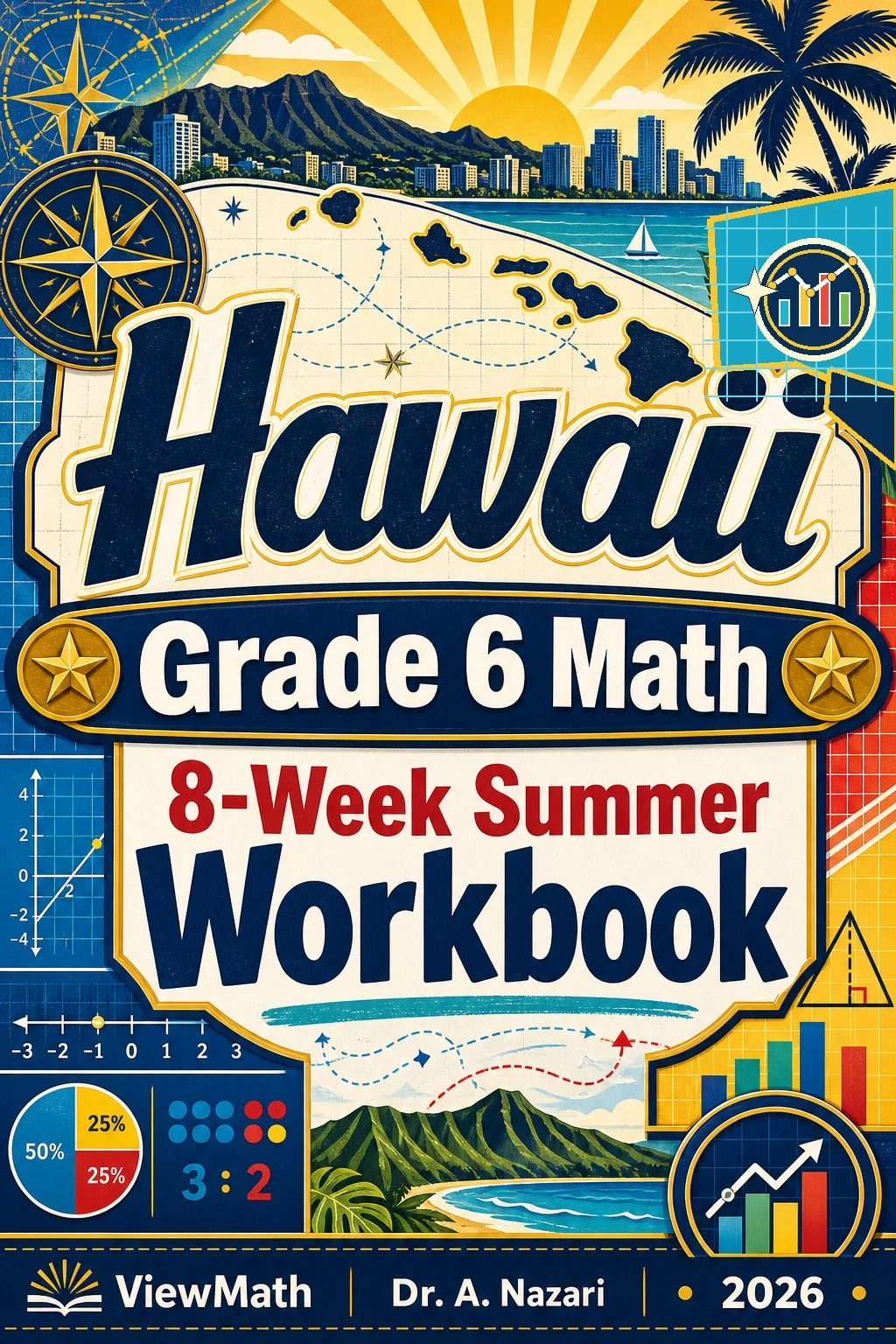 Hawaii SBA Grade 6 Math Summer Review Workbook